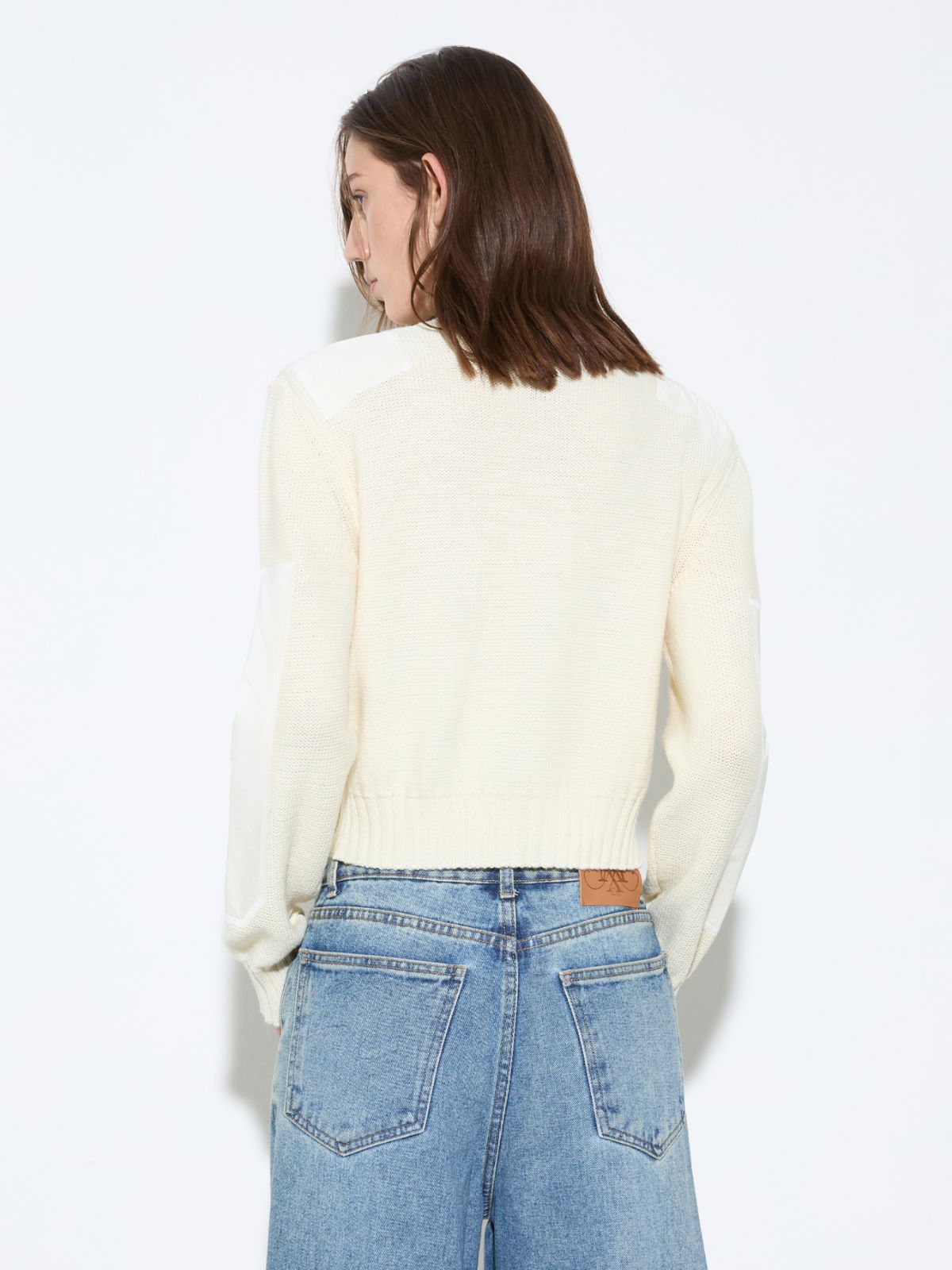 Cardigan avec détails en duchesse - LAIT - MAX&Co. - 2