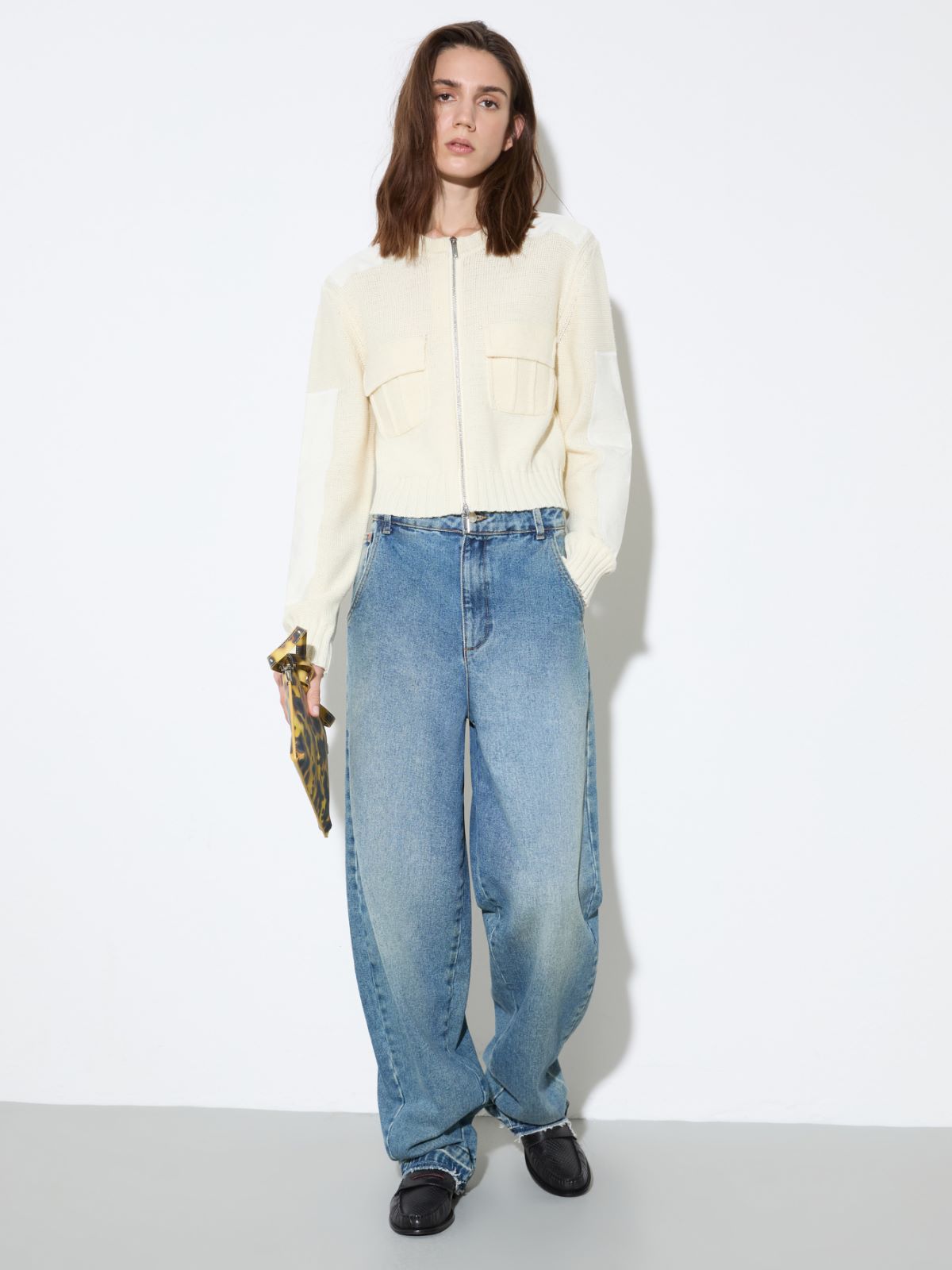 Cardigan avec détails en duchesse - LAIT - MAX&Co. - 4
