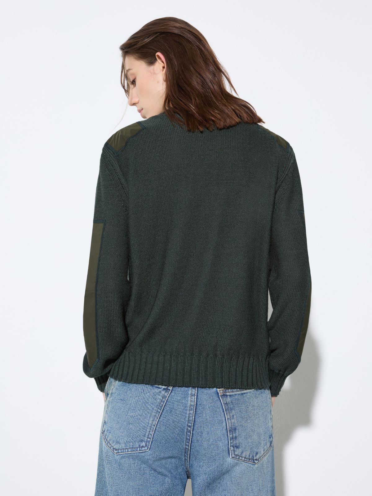Jumper with duchess satin details - GREEN - MAX&Co. - 2