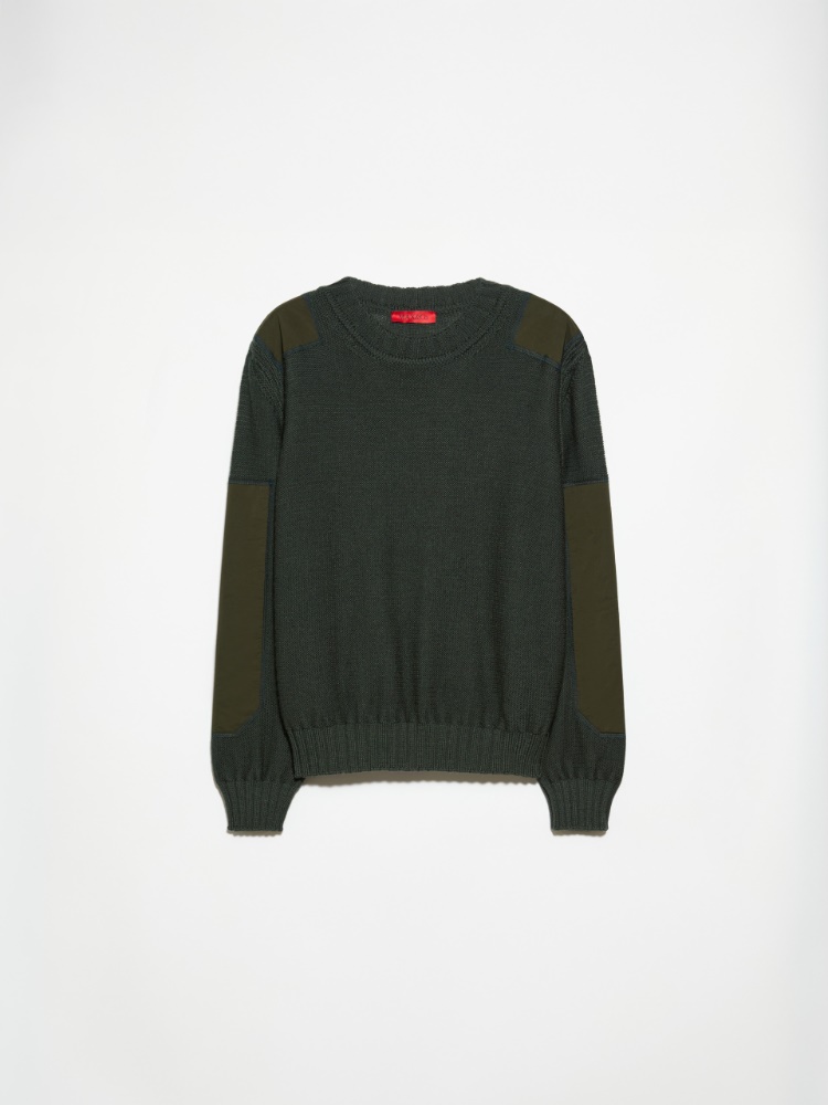 Jumper with duchess satin details - GREEN - MAX&Co.
