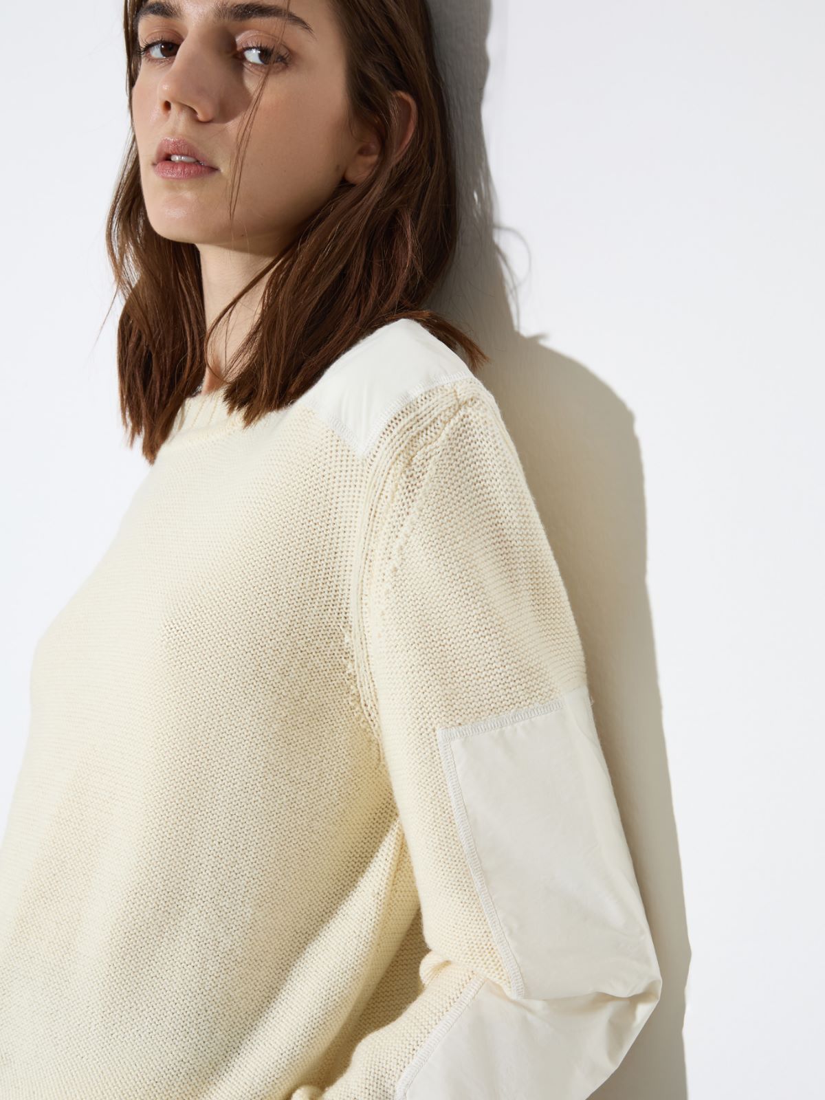 Jumper with duchess satin details - MILK - MAX&Co. - 3
