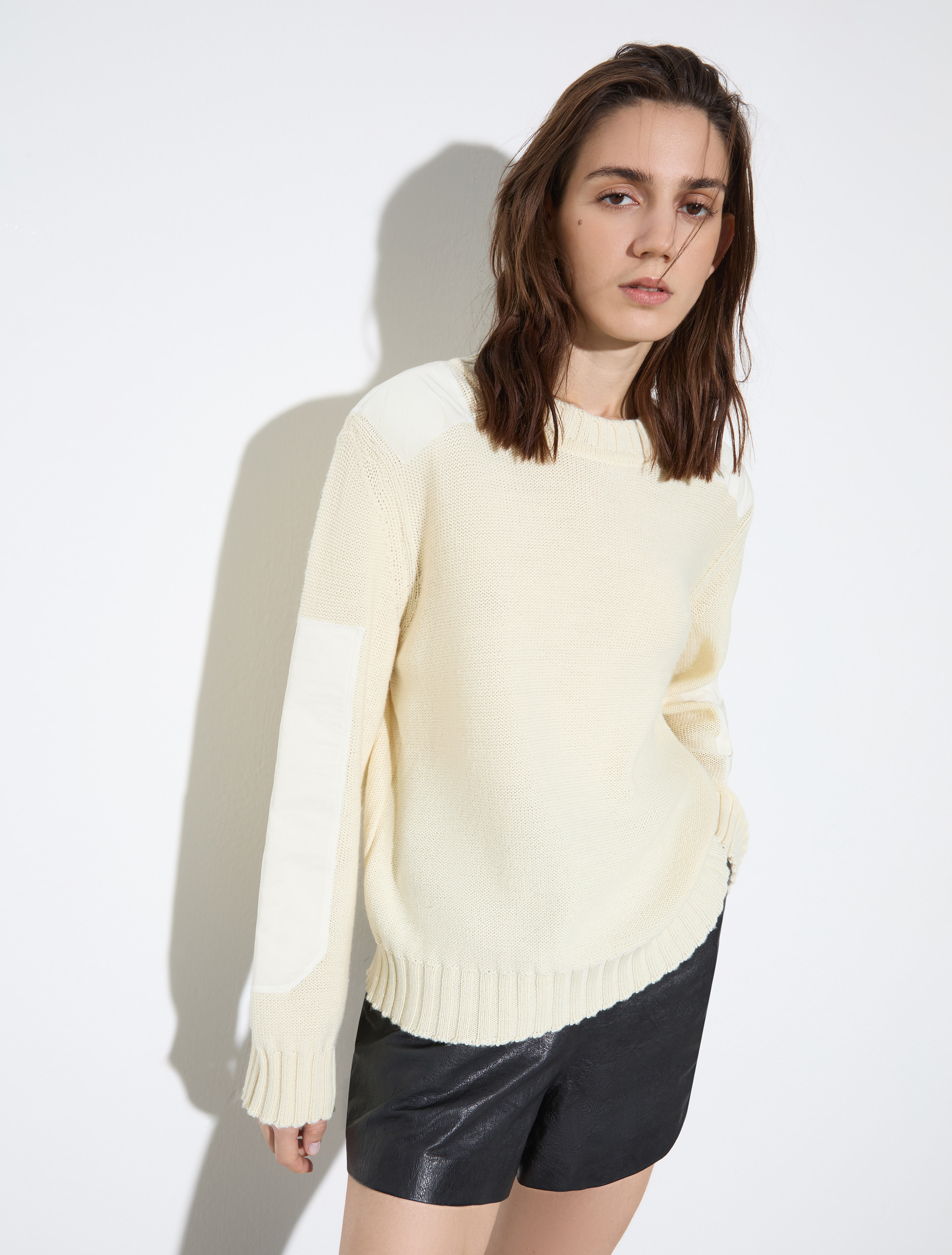 Jumper with duchess satin details - MILK - MAX&Co.