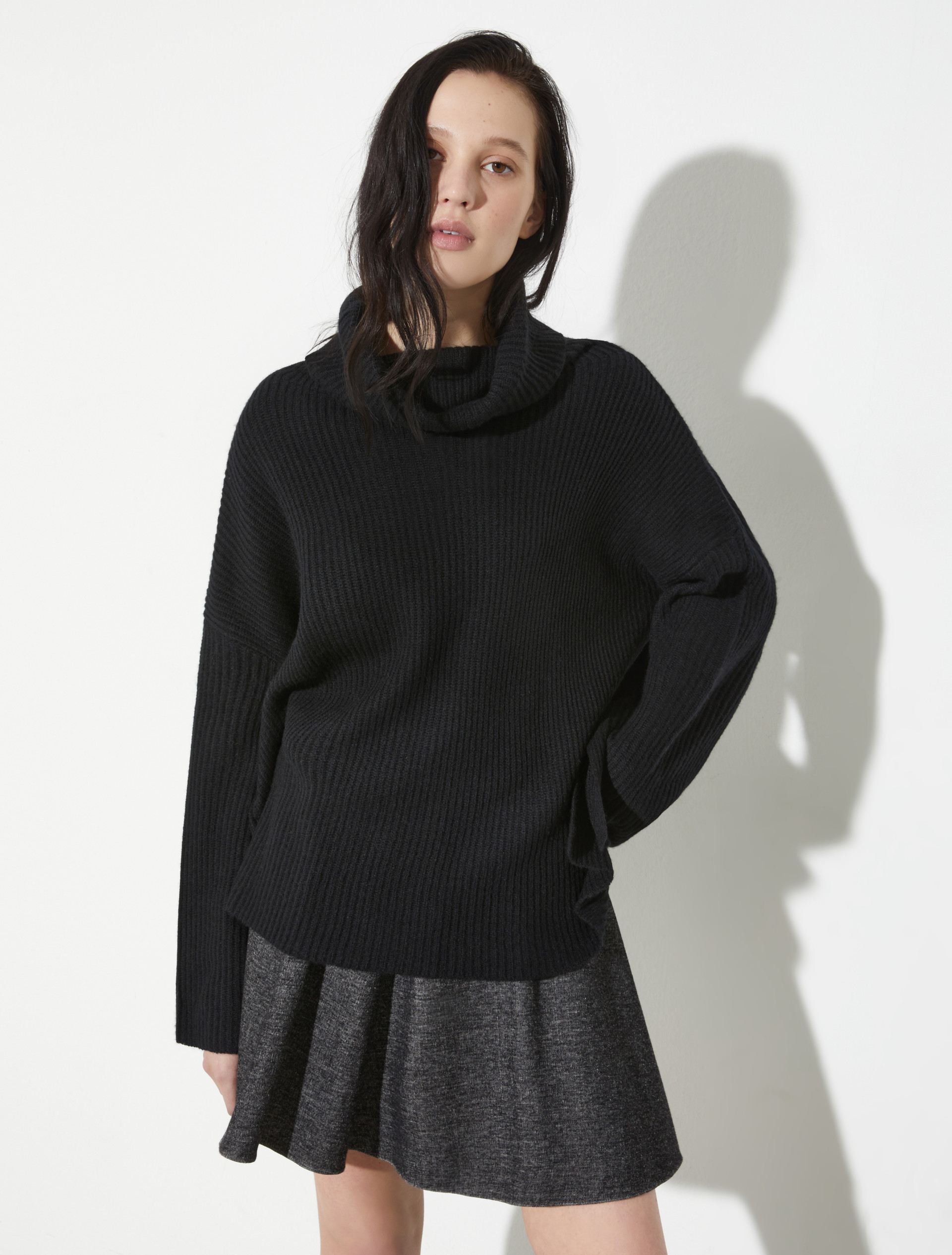 Pure cashmere polo neck, black | MAX&Co. Pure cashmere polo neck - BLACK - MAX&Co.