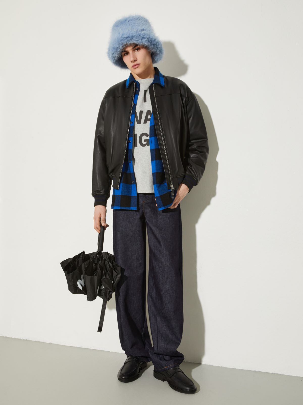 P. Terzini &Co.llaboration leather bomber jacket - BLACK - MAX&Co. - 6