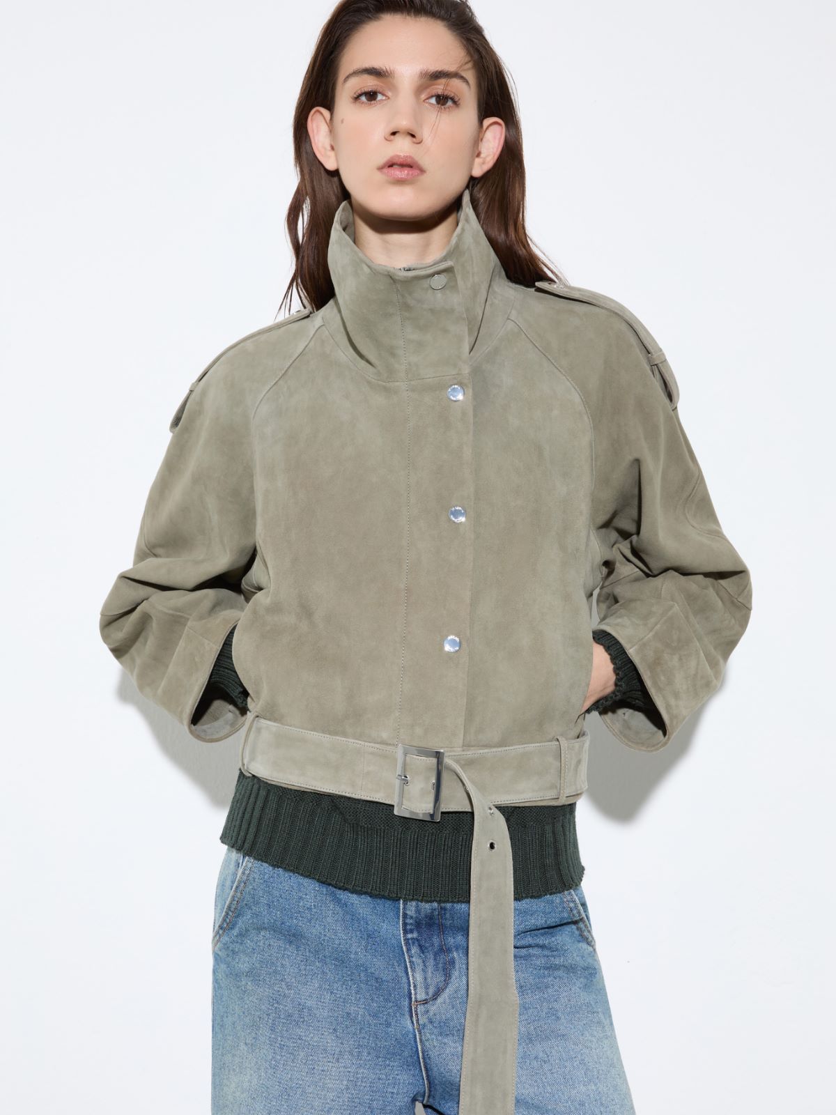 Suede jacket - SAGE - MAX&Co. - 3
