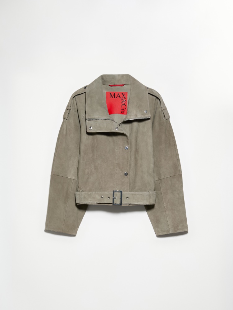 Suede jacket - SAGE - MAX&Co.
