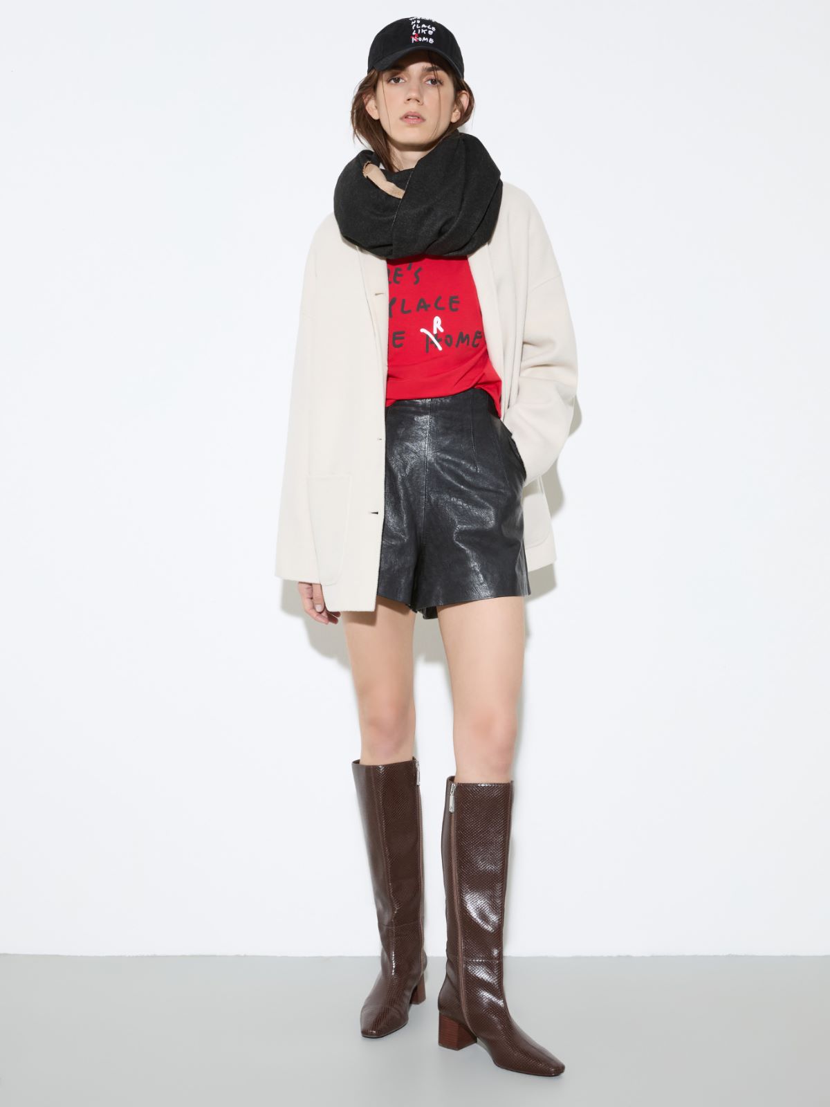 Logo-jacquard stole - CAMEL - MAX&Co. - 4