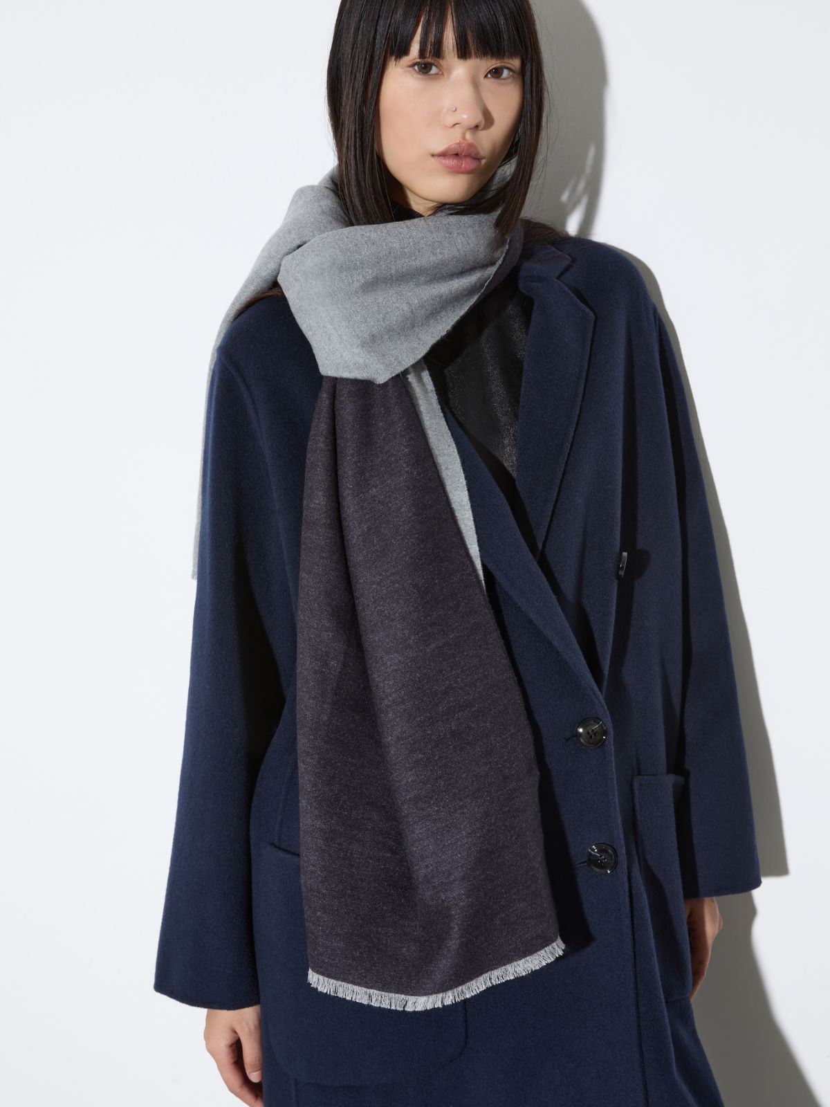 Stola con maxi logo - BLU - MAX&Co. - 3