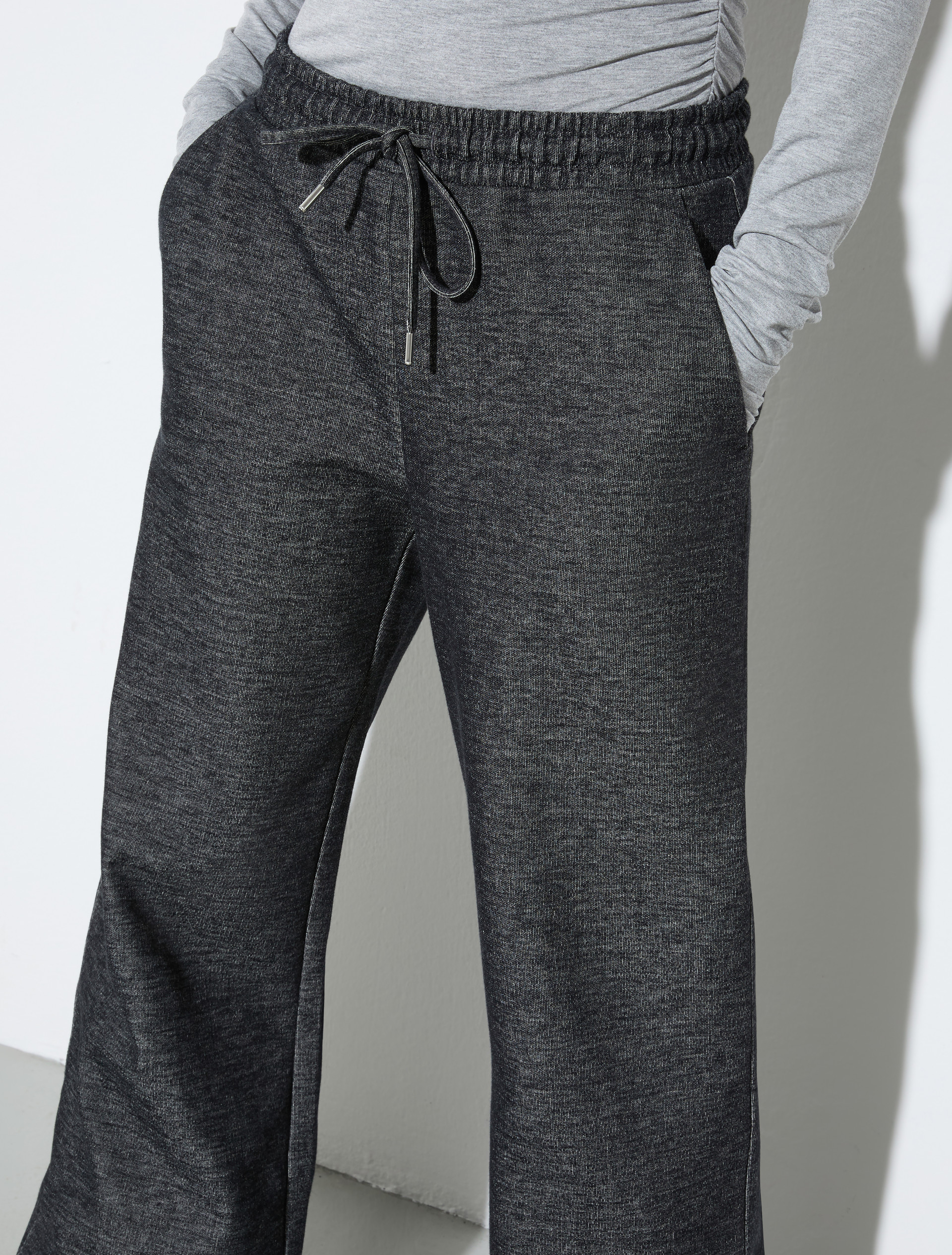 Jogginghose aus meliertem Jersey - ANTHRAZIT - MAX&Co. - 3