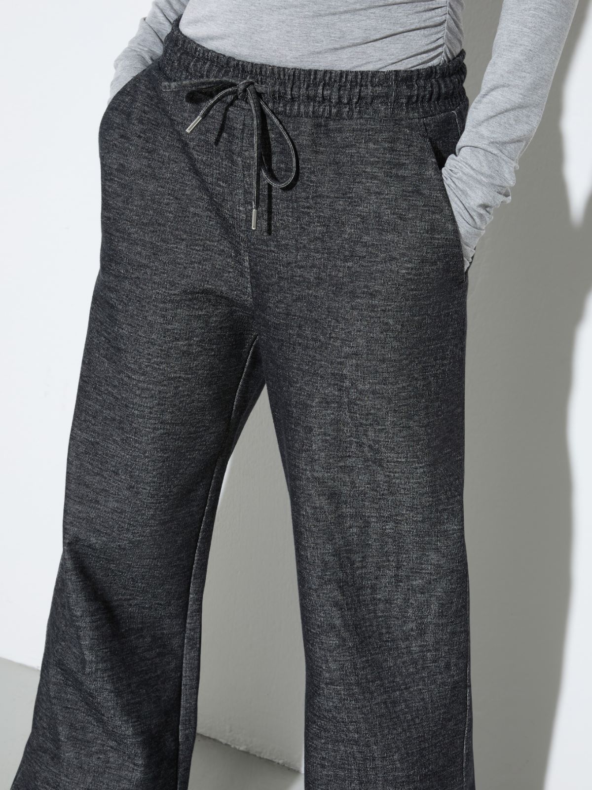 Jogginghose aus meliertem Jersey - ANTHRAZIT - MAX&Co. - 3