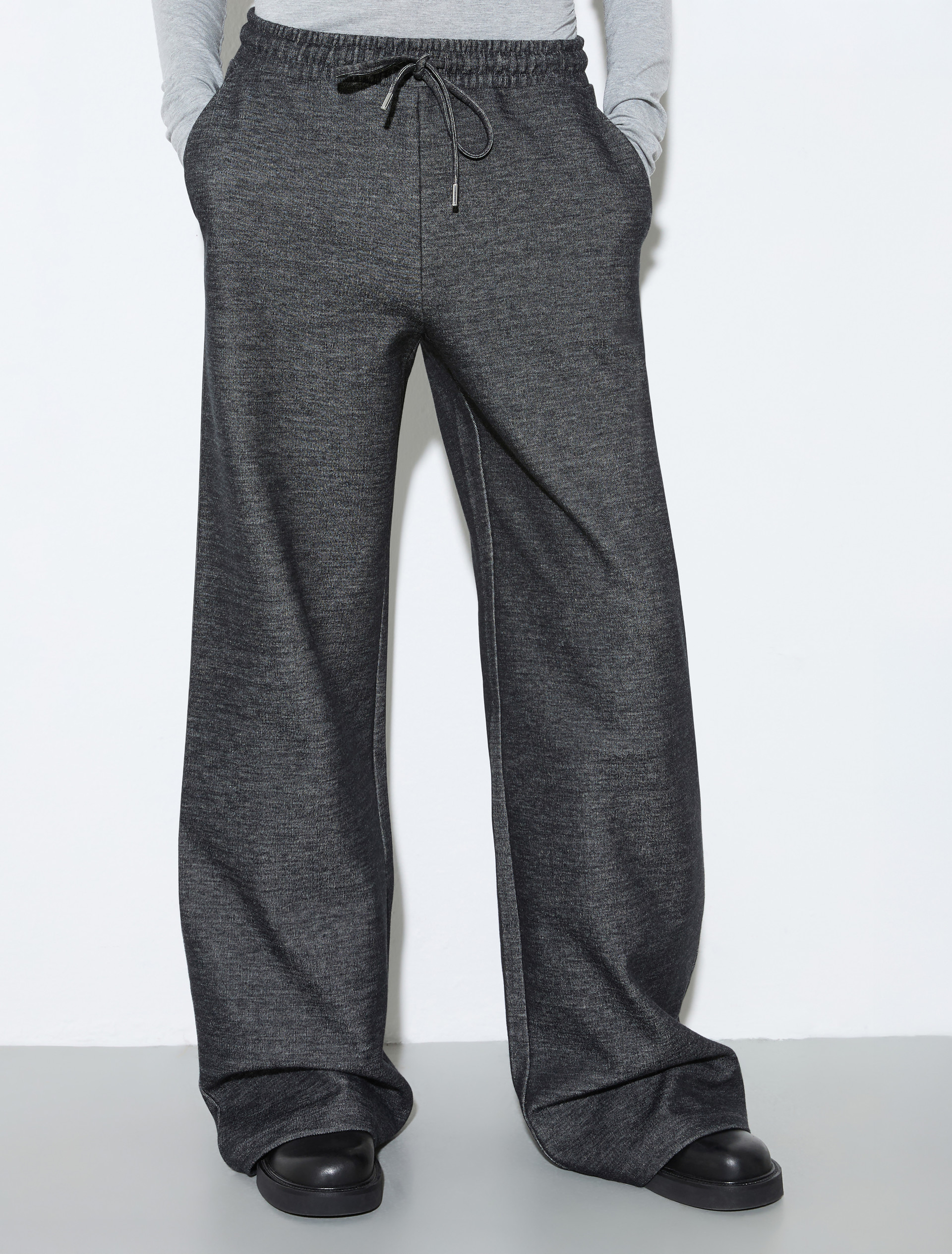 Jogginghose aus meliertem Jersey - ANTHRAZIT - MAX&Co.