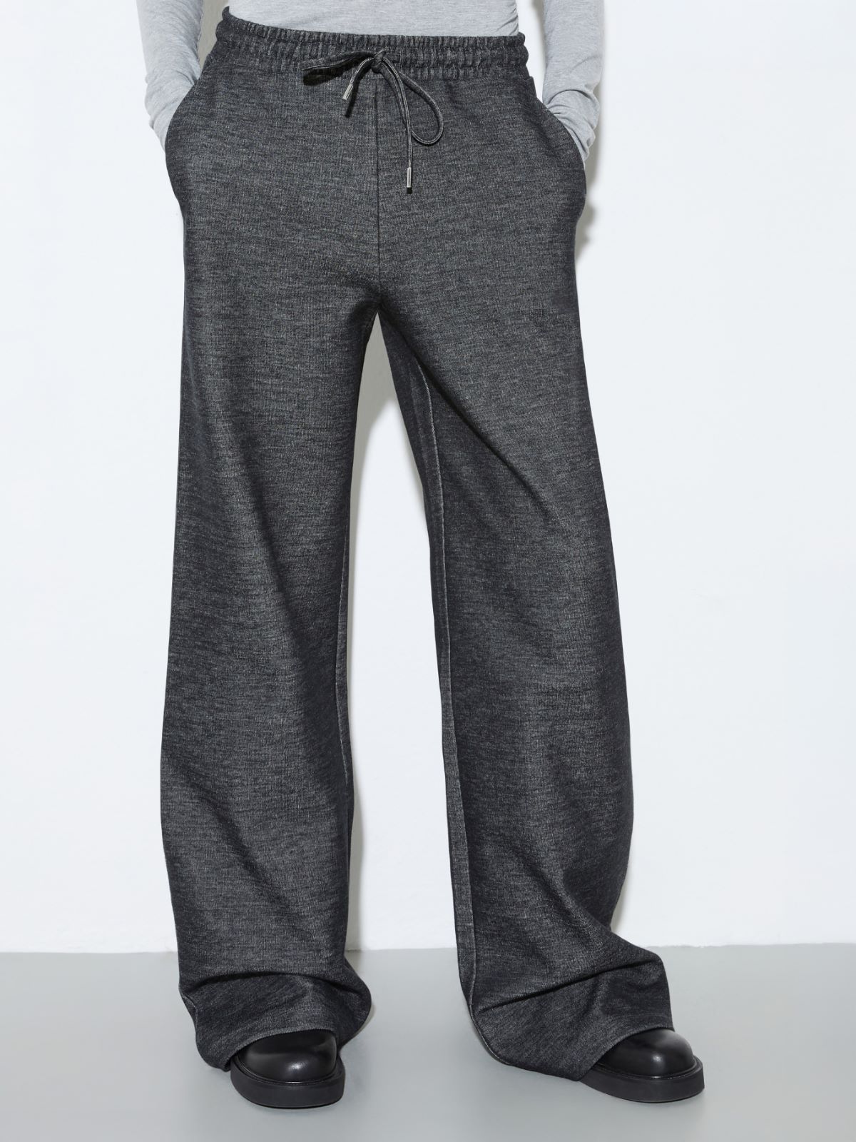 Jogginghose aus meliertem Jersey - ANTHRAZIT - MAX&Co.