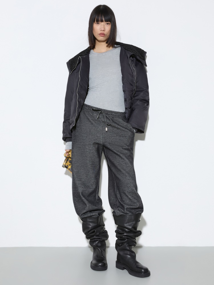 Salt and pepper jersey joggers - MAX&Co. - 4