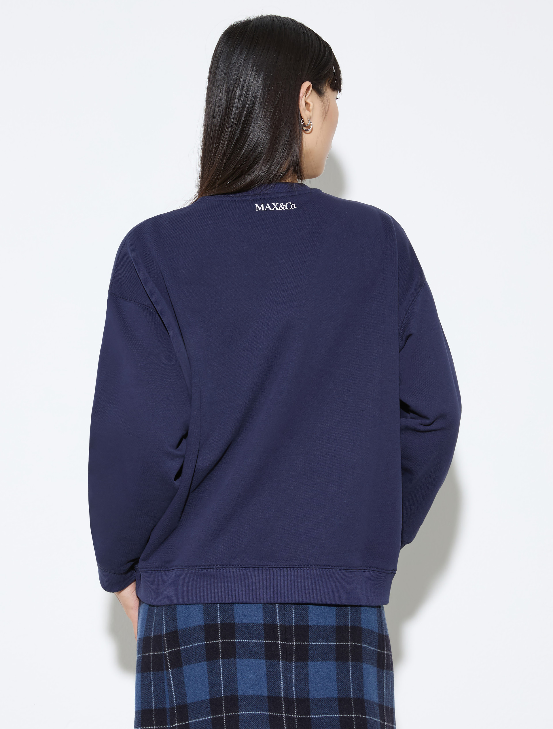 Cotton sweatshirt with lettering, midnightblue | MAX&Co. Cotton sweatshirt with lettering - MIDNIGHTBLUE - MAX&Co. - 2