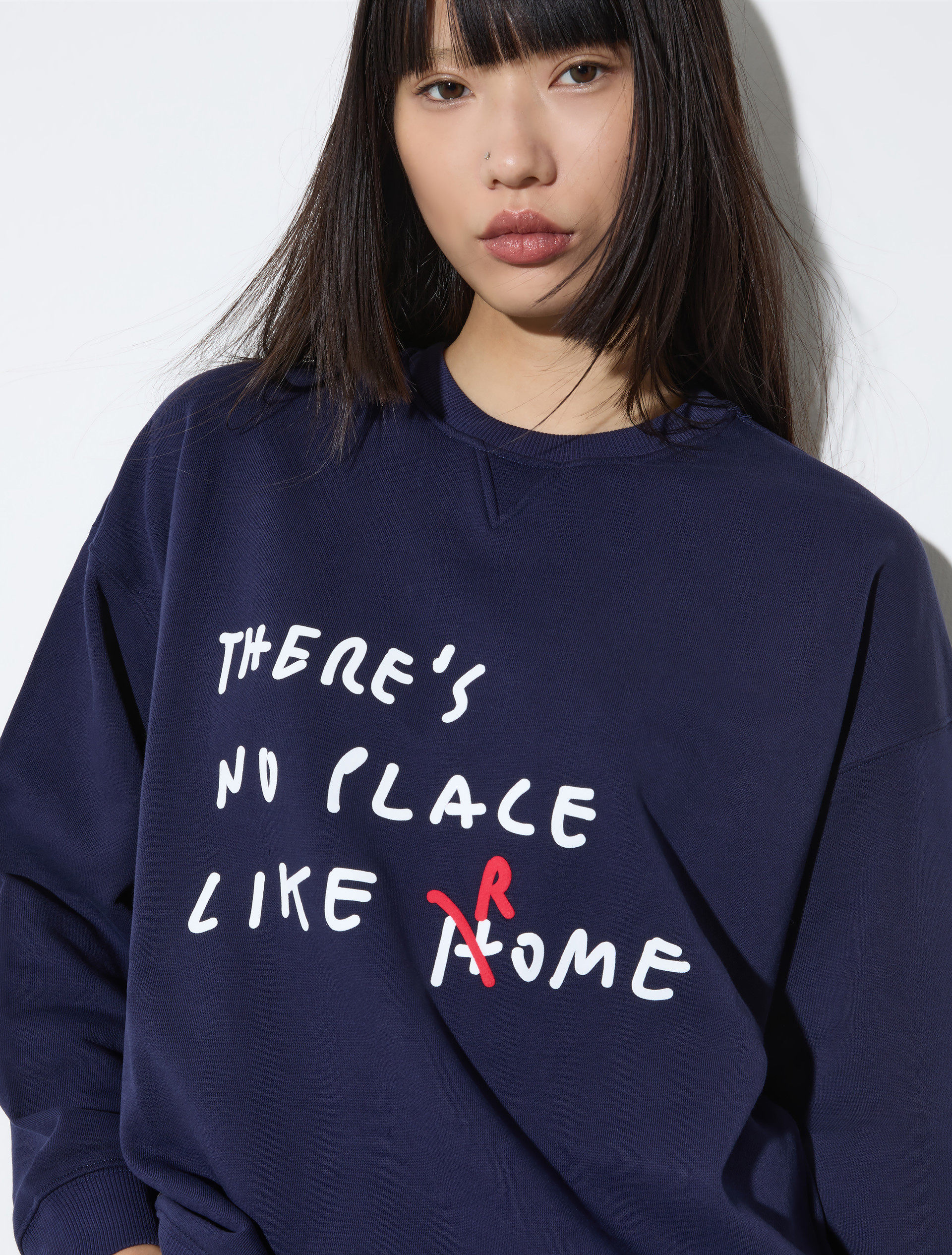Cotton sweatshirt with lettering, midnightblue | MAX&Co. Cotton sweatshirt with lettering - MIDNIGHTBLUE - MAX&Co. - 3