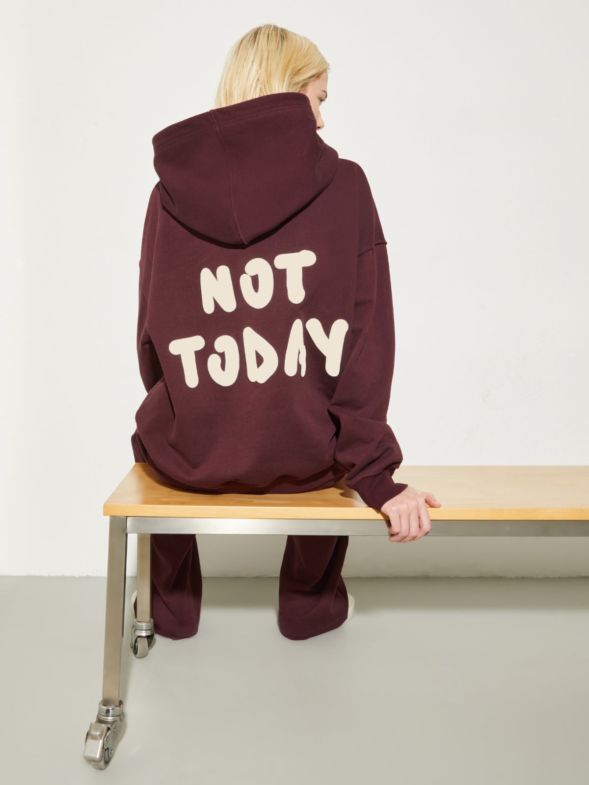 P. Terzini &Co.llaboration hoodie - WINE-COLOURED - MAX&Co. - 3