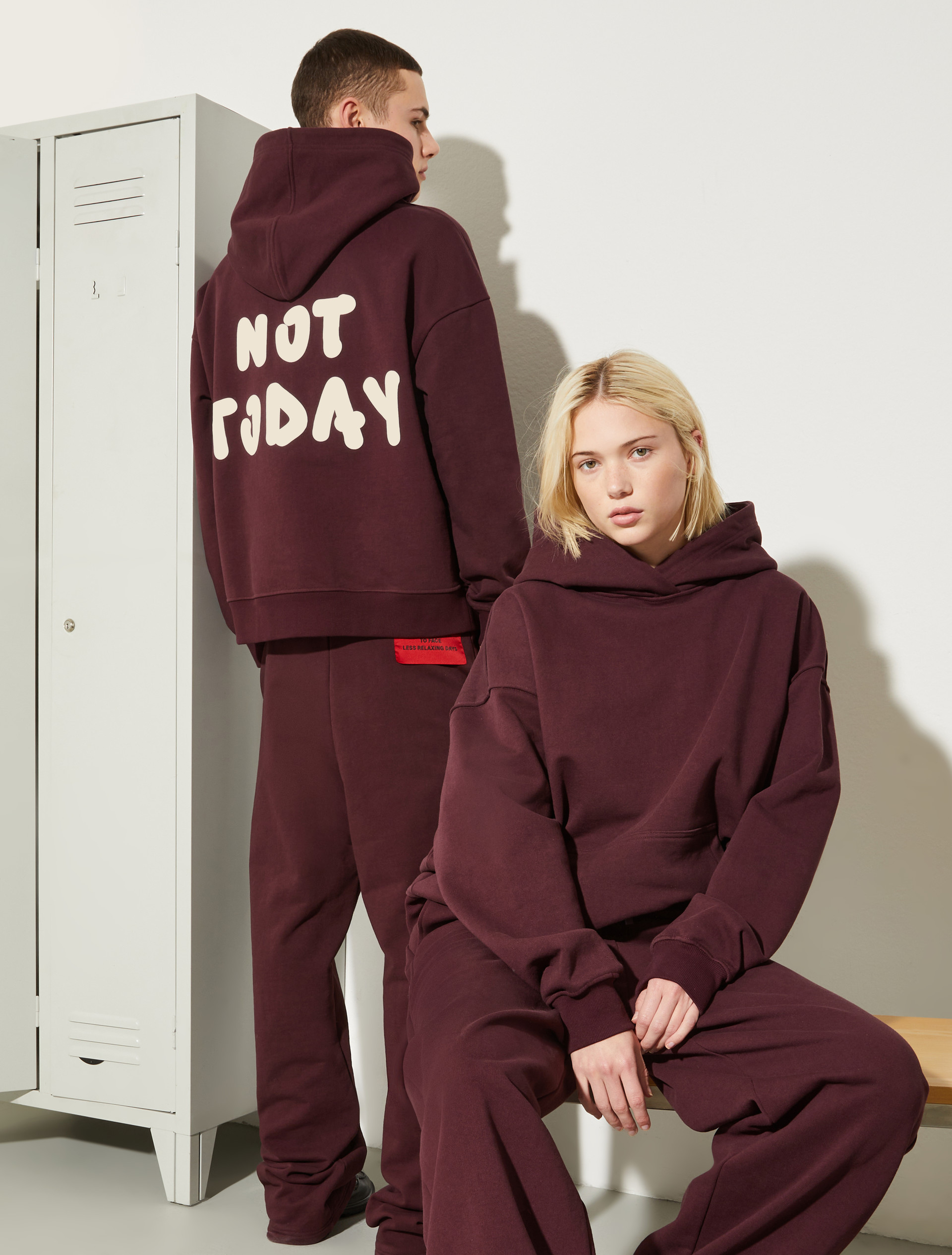 P. Terzini &Co.llaboration hoodie - WINE-COLOURED - MAX&Co.