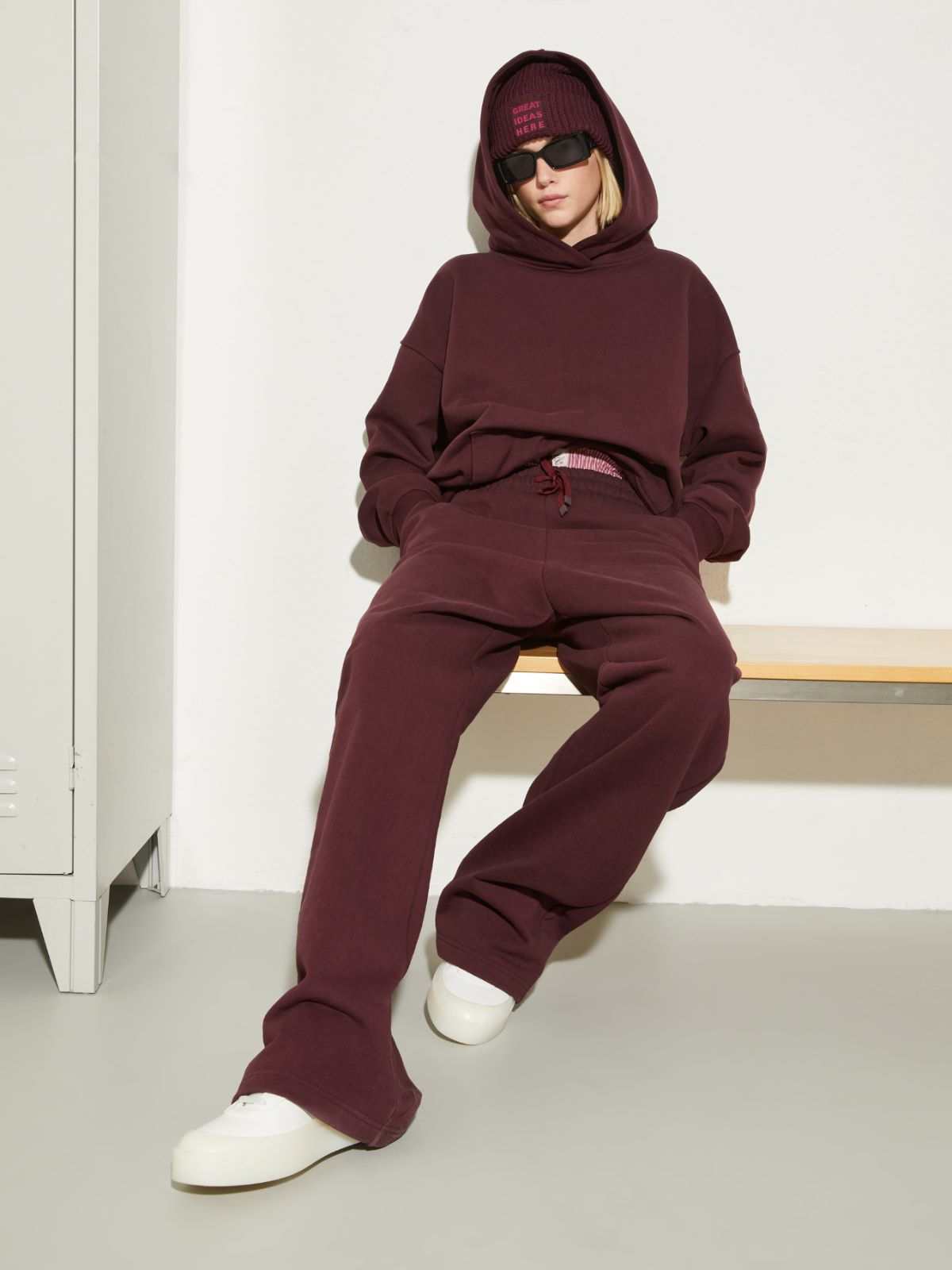 P. Terzini &Co.llaboration hoodie - WINE-COLOURED - MAX&Co. - 4