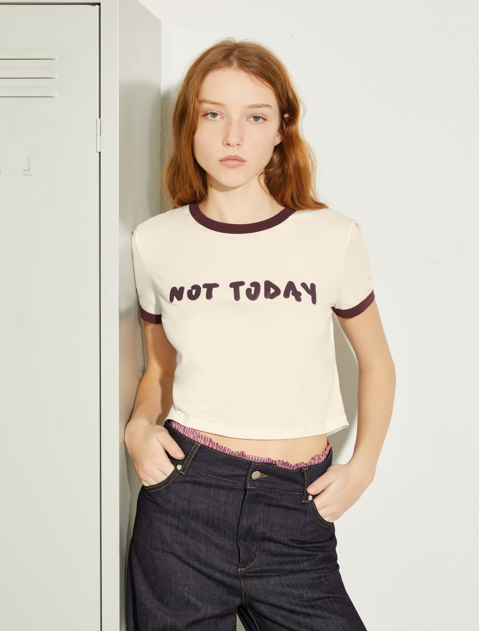 P. Terzini &Co.llaboration cropped T-shirt, milk | MAX&Co. P. Terzini &Co.llaboration cropped T-shirt - MILK - MAX&Co.