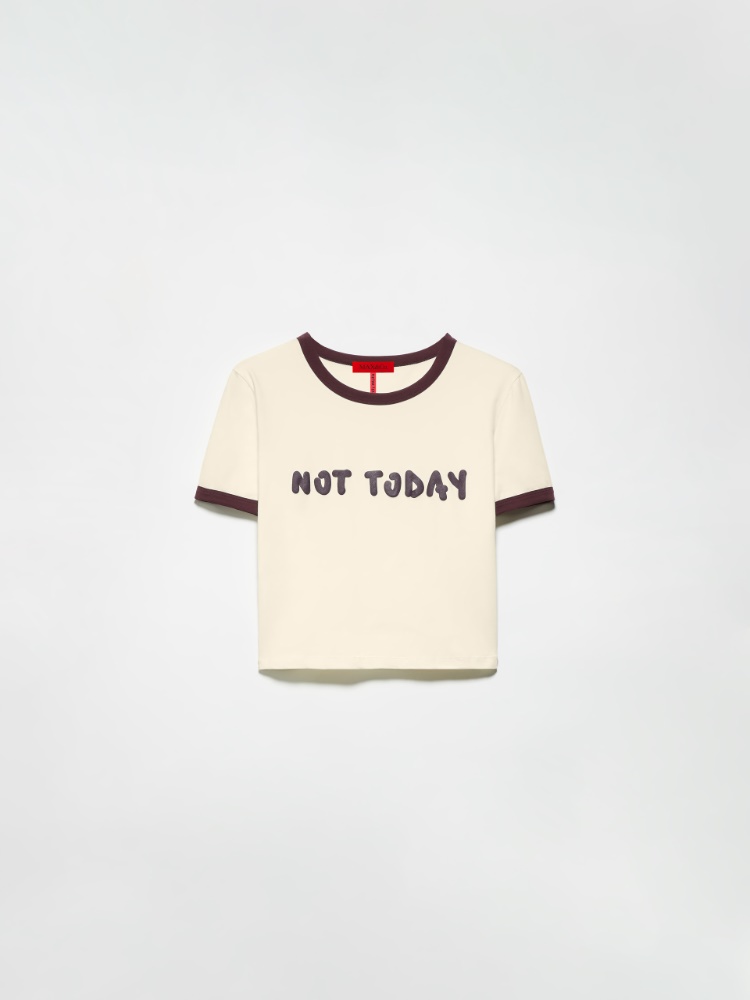 P. Terzini &Co.llaboration cropped T-shirt - MILK - MAX&Co.