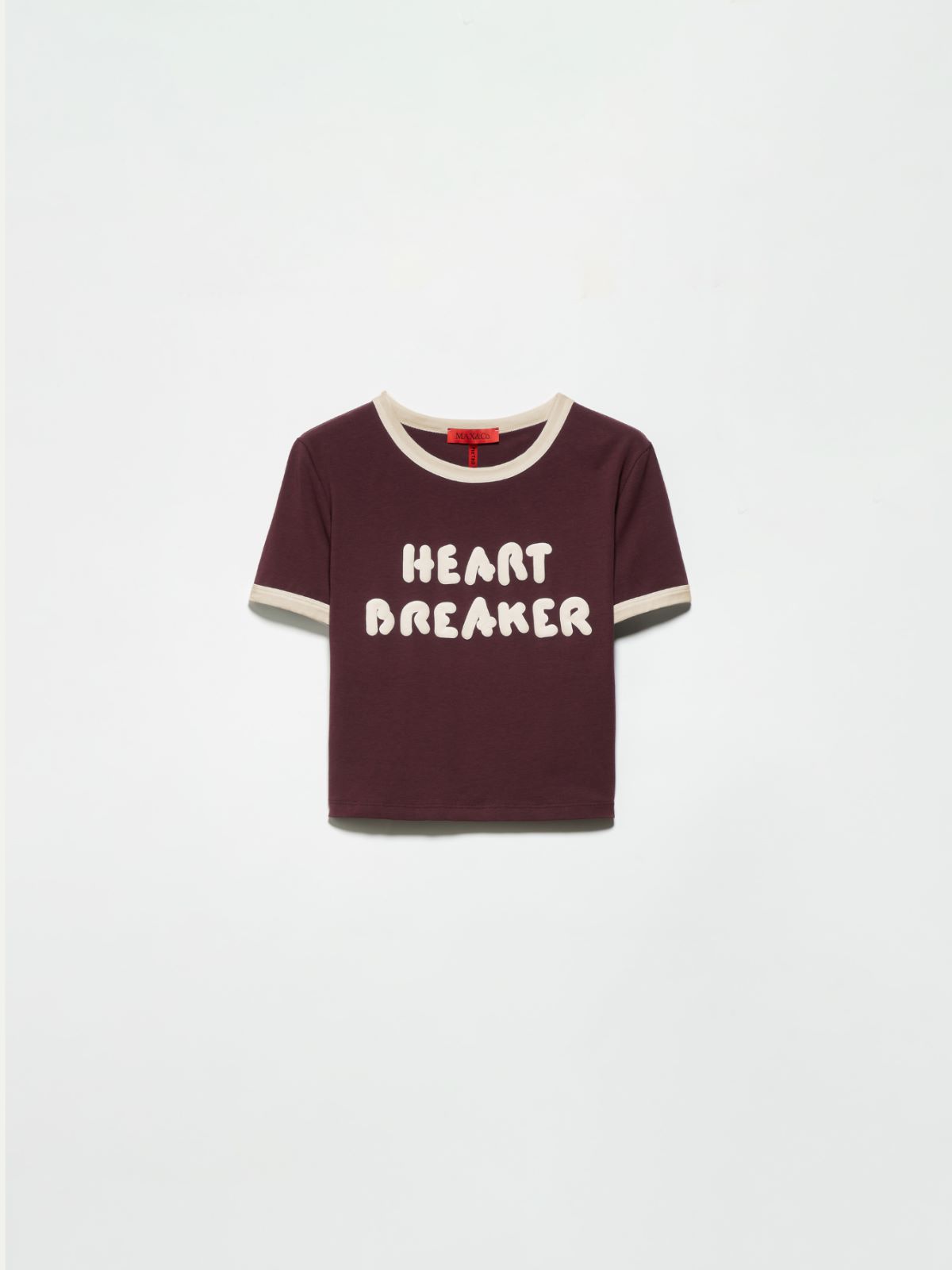 P. Terzini &Co.llaboration cropped T-shirt - WINE-COLOURED - MAX&Co. - 5