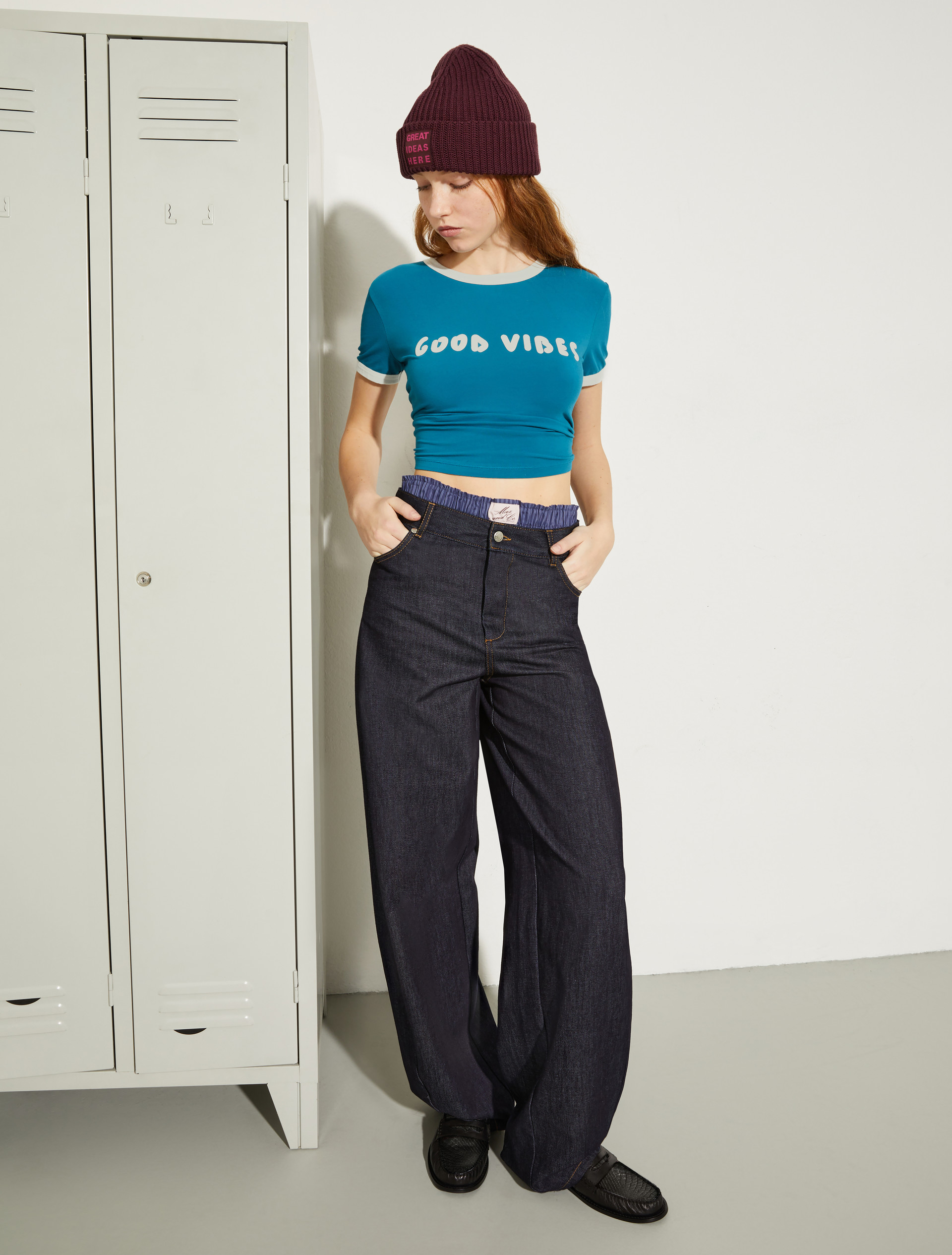 P. Terzini &Co.llaboration cropped T-shirt - PEACOCK GREEN - MAX&Co. - 4