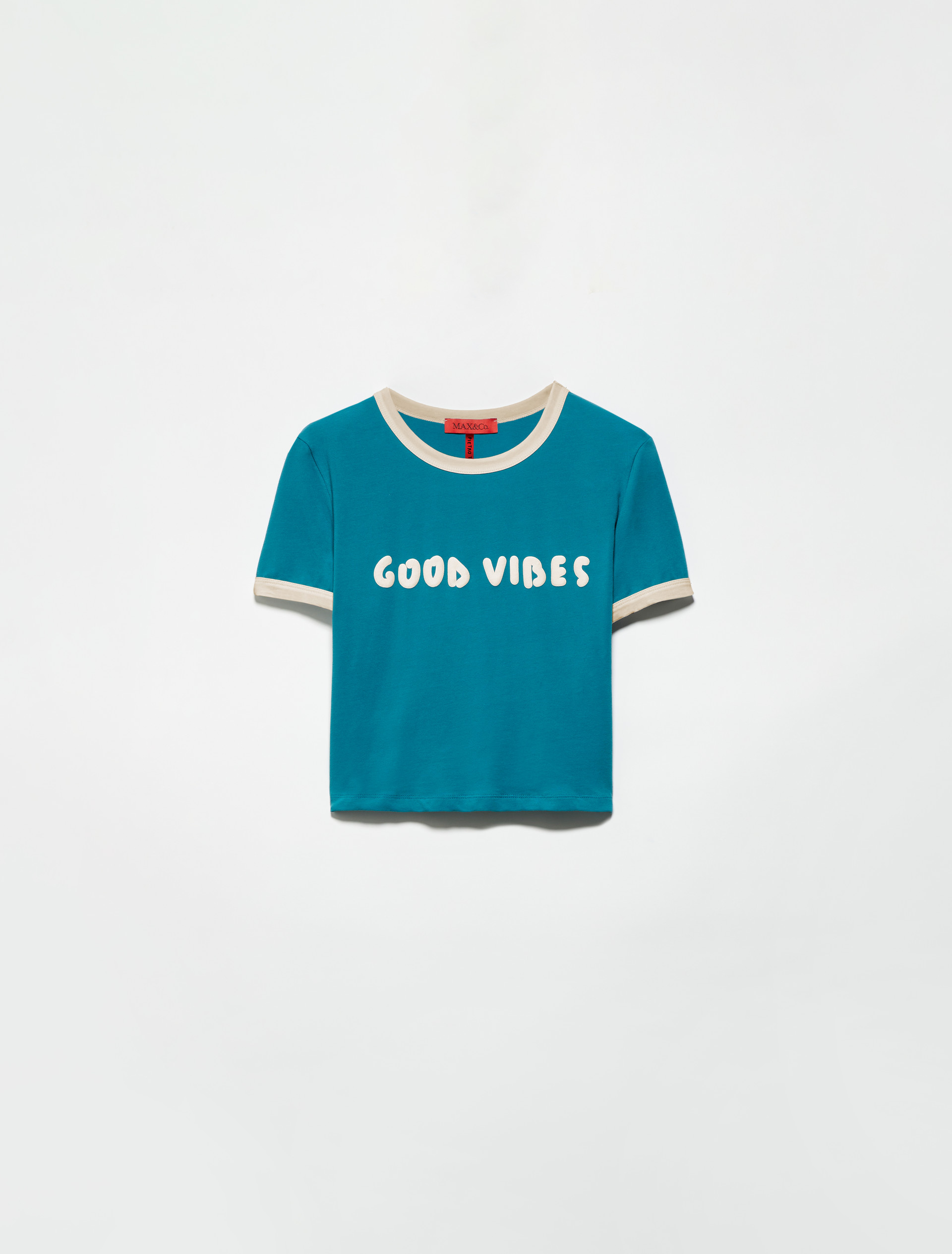 P. Terzini &Co.llaboration cropped T-shirt - PEACOCK GREEN - MAX&Co. - 5