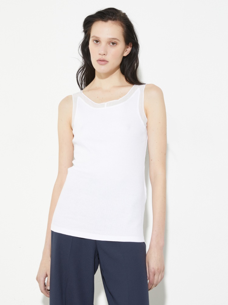 Ribbed cotton tank top - MAX&Co.