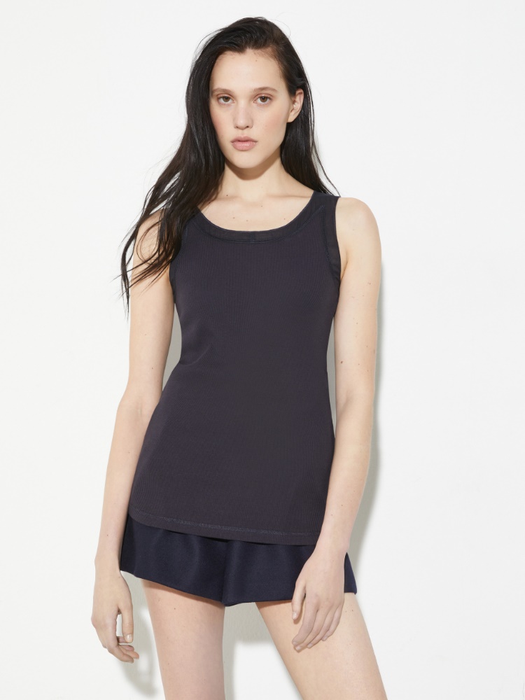 Ribbed cotton tank top - MAX&Co.