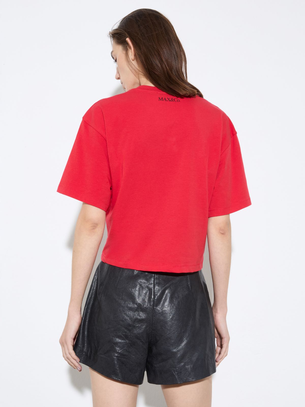 Boxy T-shirt with lettering - RED - MAX&Co. - 2