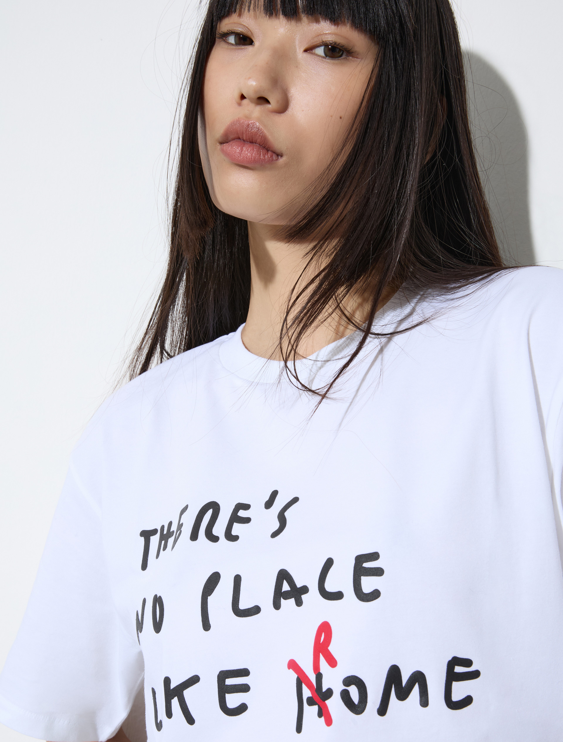 Boxy T-shirt with lettering, optical white | MAX&Co. Boxy T-shirt with lettering - OPTICAL WHITE - MAX&Co. - 3