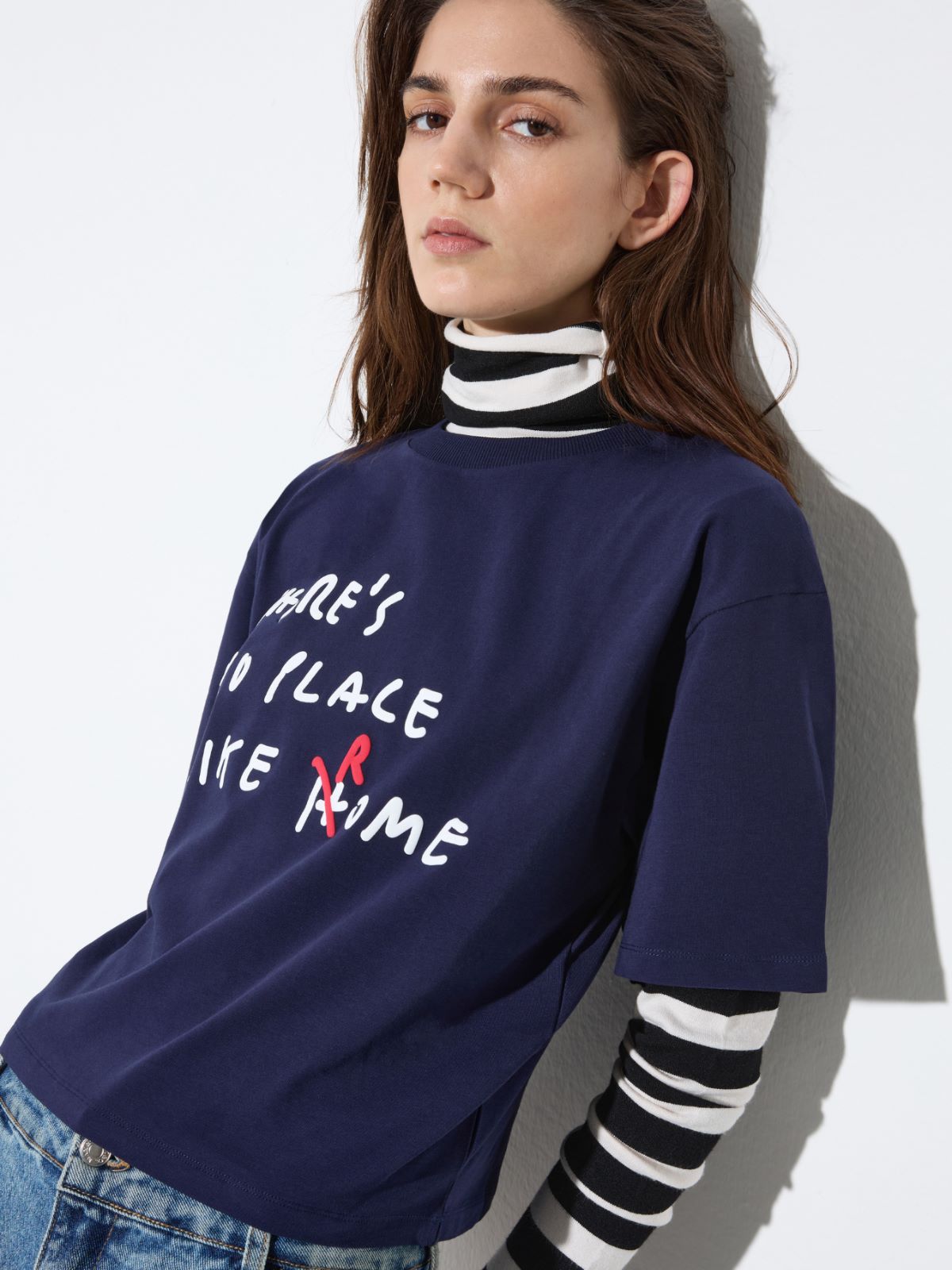 Boxy T-shirt with lettering - MIDNIGHTBLUE - MAX&Co. - 3