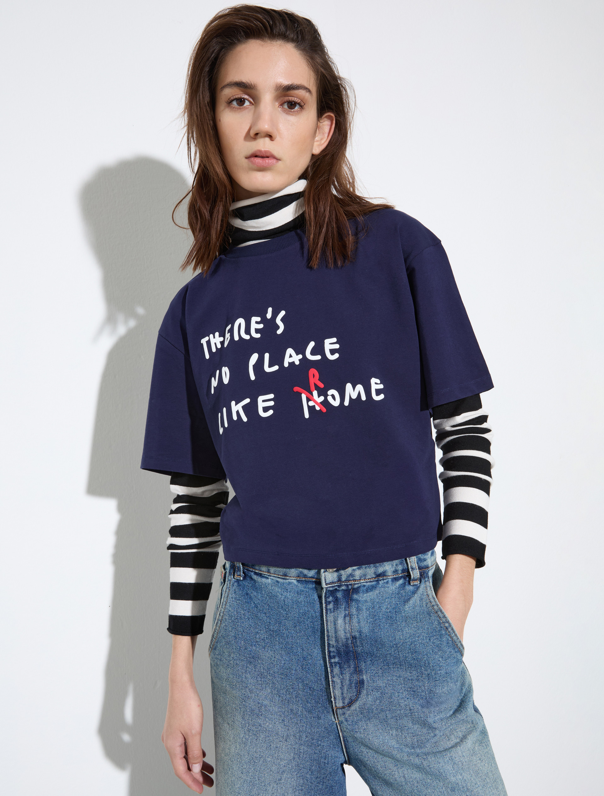 Boxy T-shirt with lettering, midnightblue | MAX&Co. Boxy T-shirt with lettering - MIDNIGHTBLUE - MAX&Co.