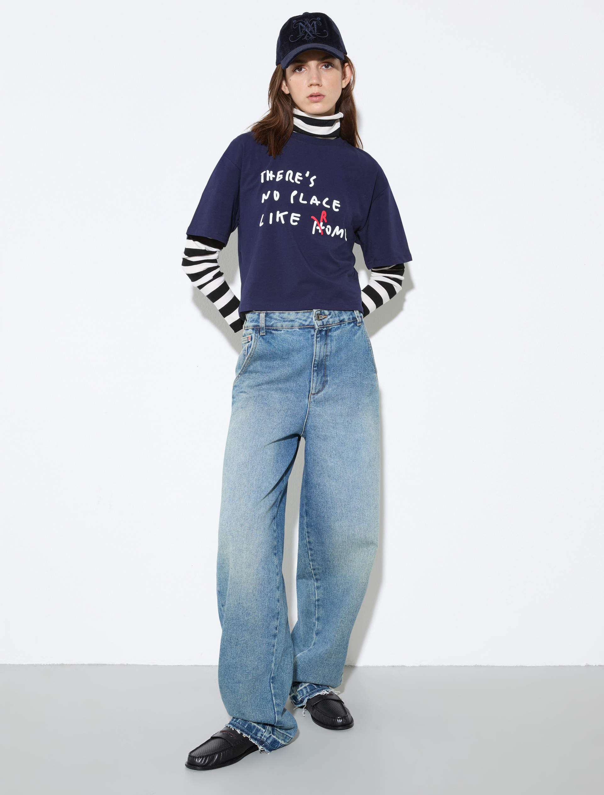 Boxy T-shirt with lettering, midnightblue | MAX&Co. Boxy T-shirt with lettering - MIDNIGHTBLUE - MAX&Co. - 4