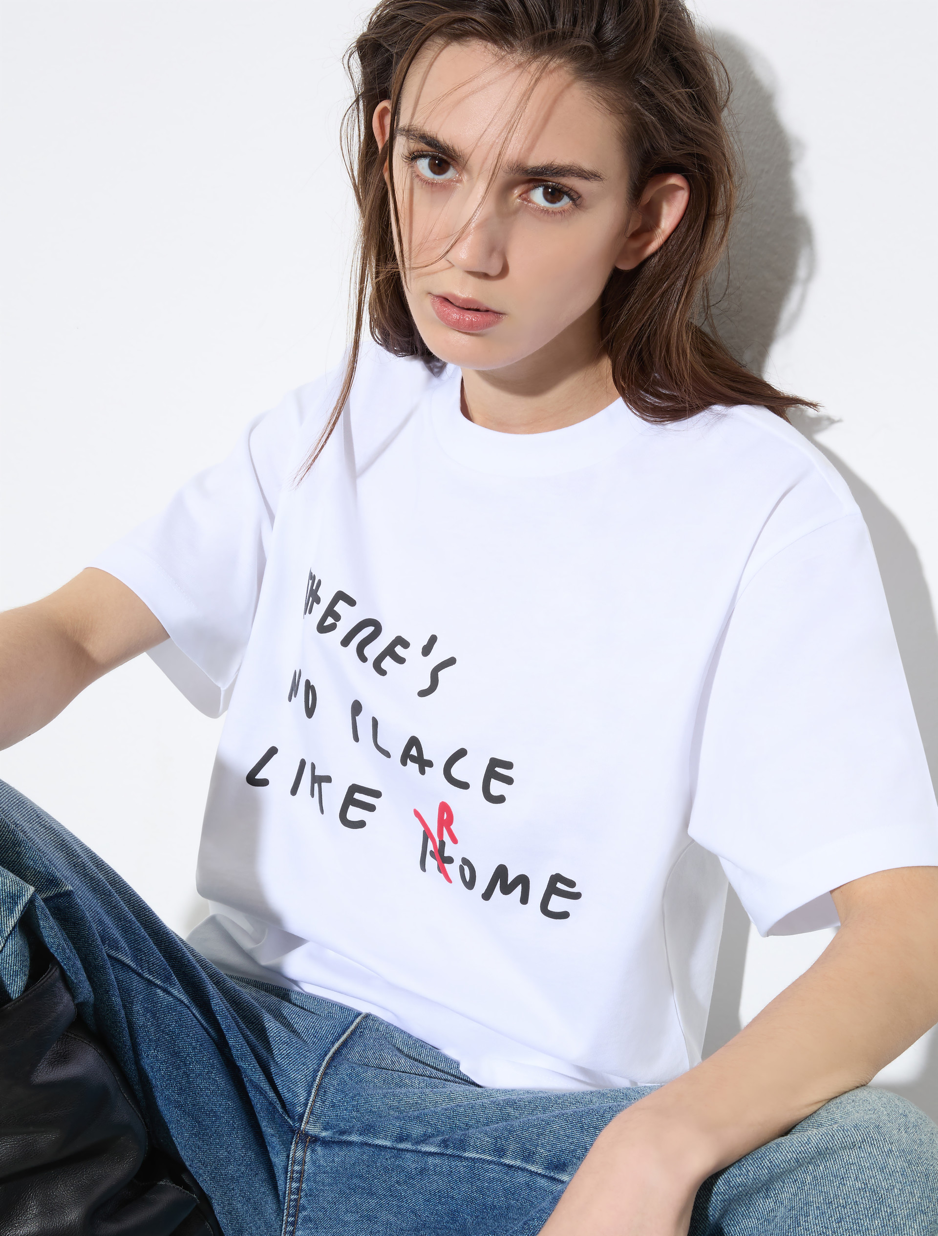 Cotton T-shirt with lettering, optical white | MAX&Co. Cotton T-shirt with lettering - OPTICAL WHITE - MAX&Co. - 3