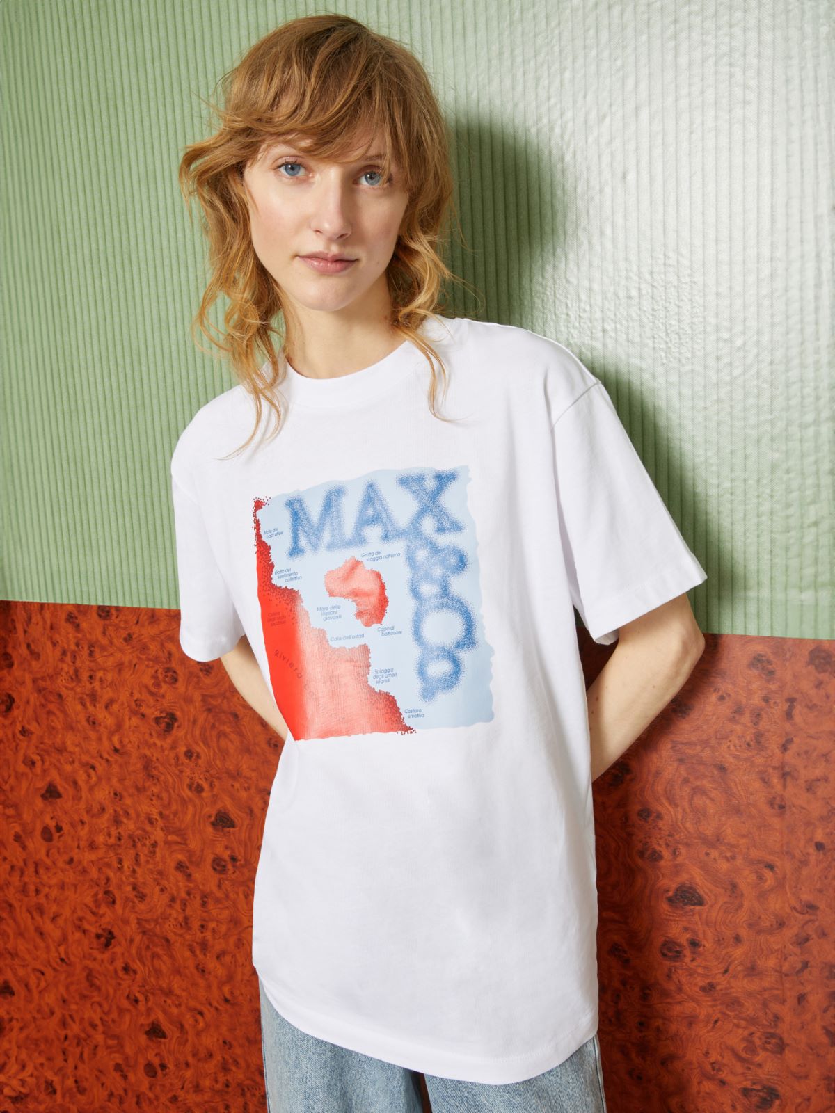 Laser-cut Hotel Magico Adriatico with Ciao logo T-shirt - OPTICAL WHITE - MAX&Co. - 2
