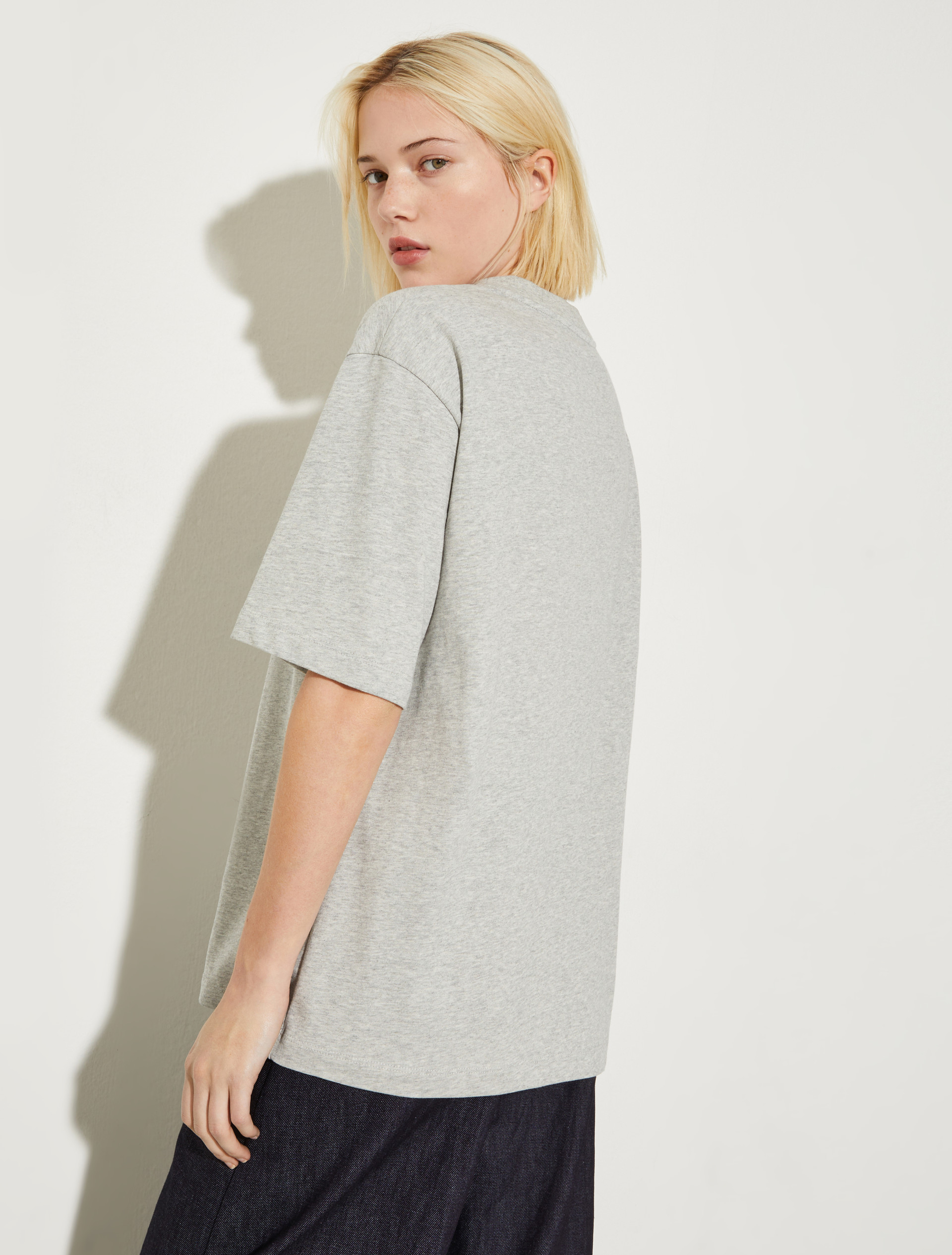 P. Terzini &Co.llaboration T-shirt, melange light grey | MAX&Co. P. Terzini &Co.llaboration T-shirt - MELANGE LIGHT GREY - MAX&Co. - 3