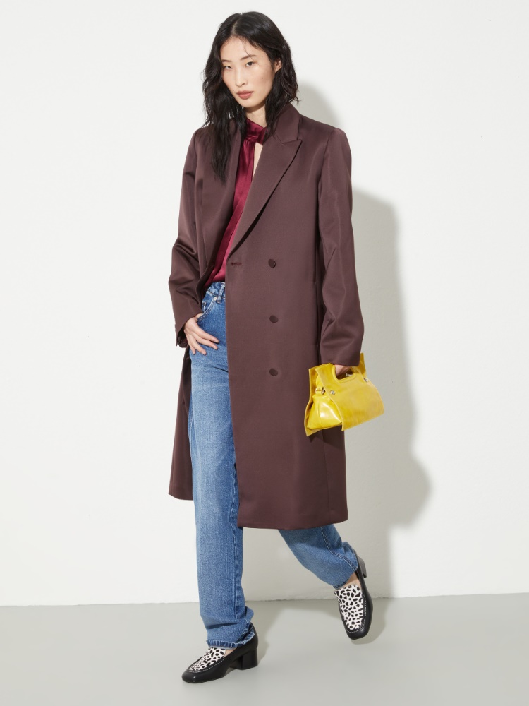 Double-breasted satin coat - MAX&Co. - 5