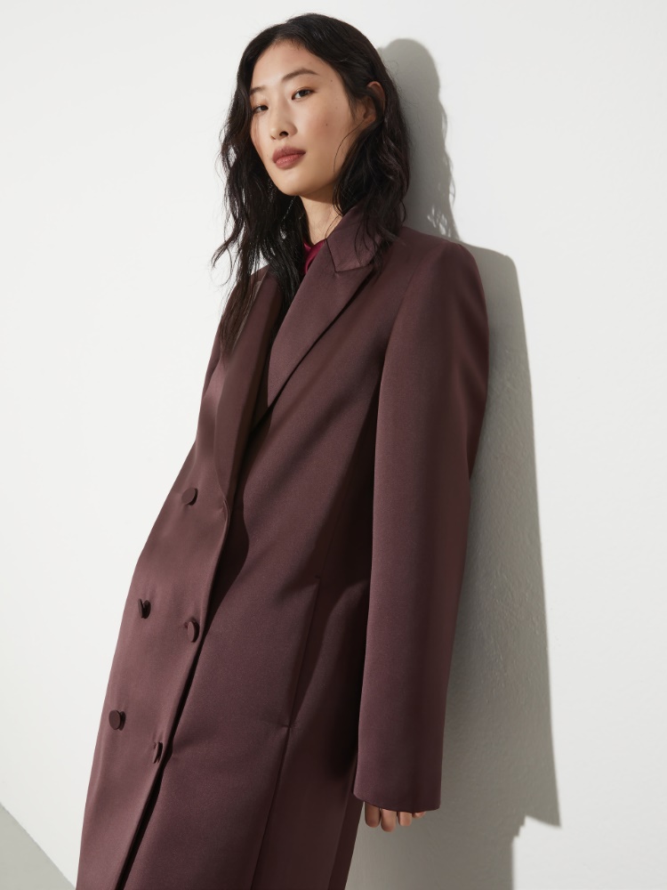 Double-breasted satin coat - MAX&Co. - 4