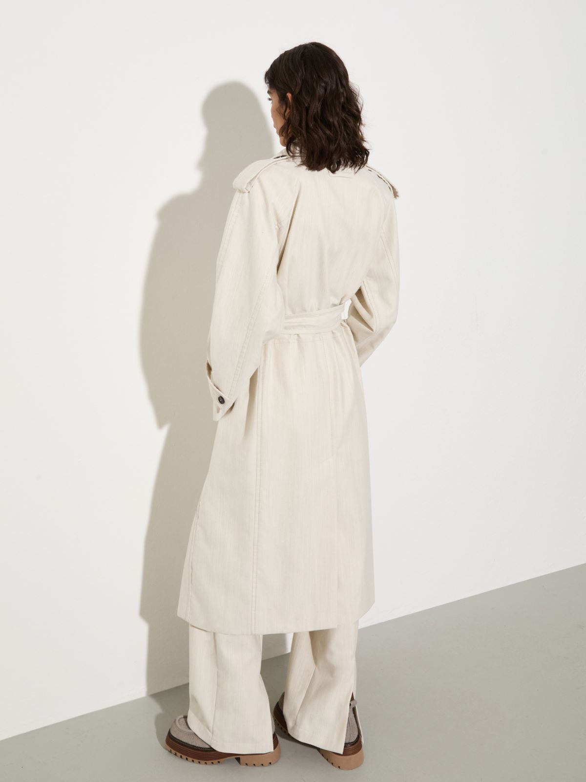 Undyed gabardine trench coat, wool white | MAX&Co. Undyed gabardine trench coat - WOOL WHITE - MAX&Co. - 2
