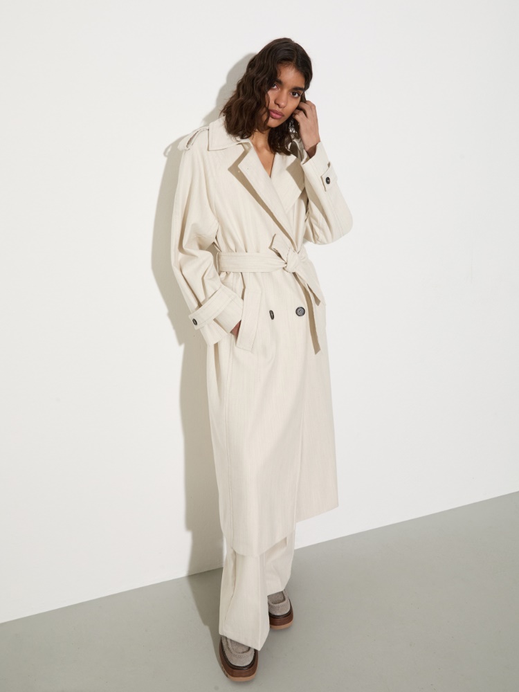 Trench in gabardine Undyed - MAX&Co.