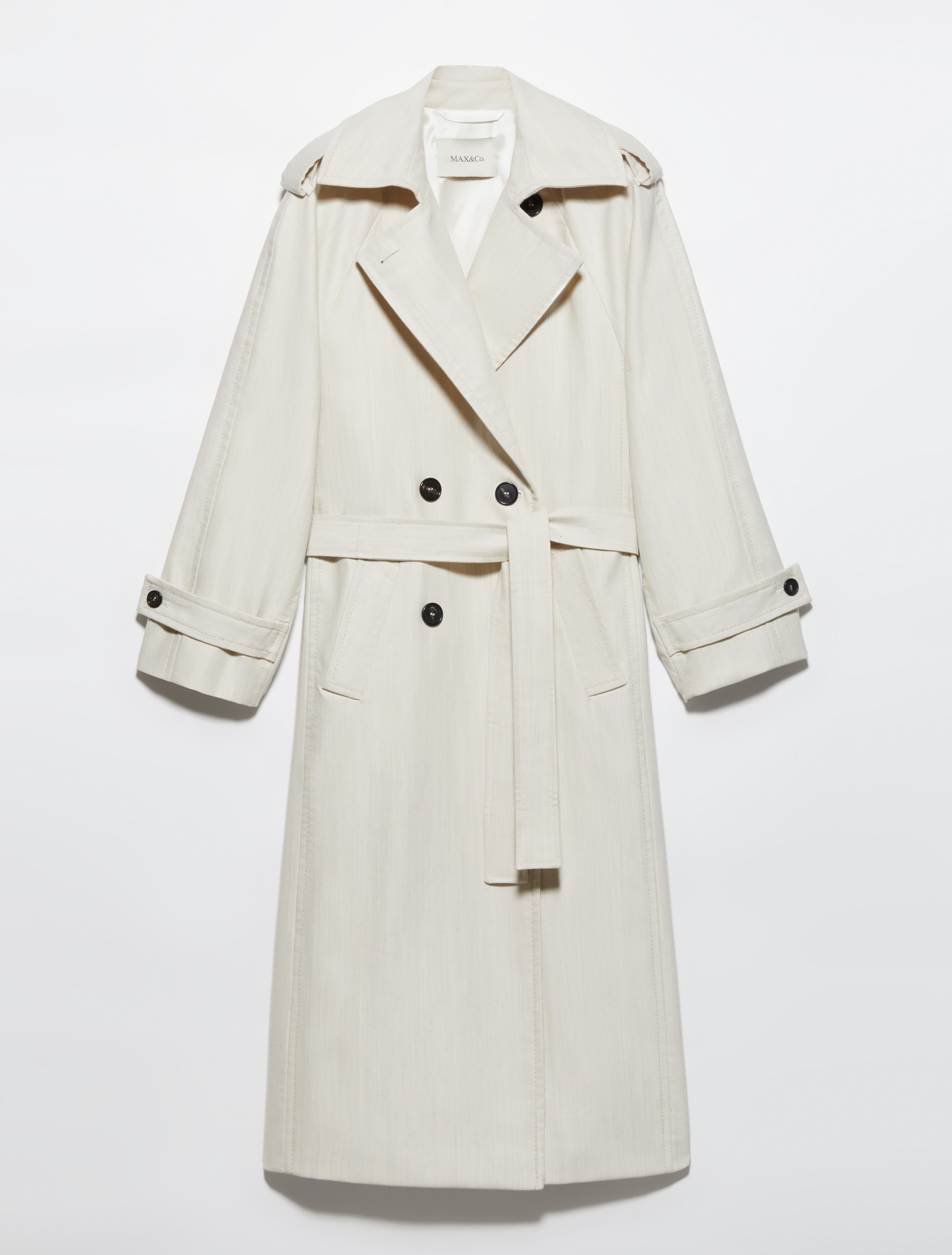 Undyed gabardine trench coat, wool white | MAX&Co. Undyed gabardine trench coat - WOOL WHITE - MAX&Co. - 5