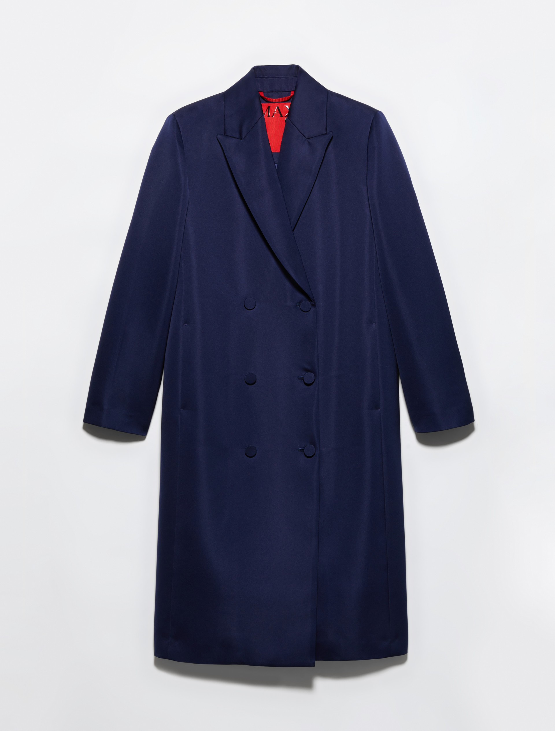 Double-breasted satin coat, navy | MAX&Co. Double-breasted satin coat - NAVY - MAX&Co. - 5