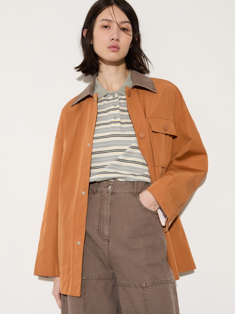 Water-repellent shacket - TERRA COTTA - MAX&Co.