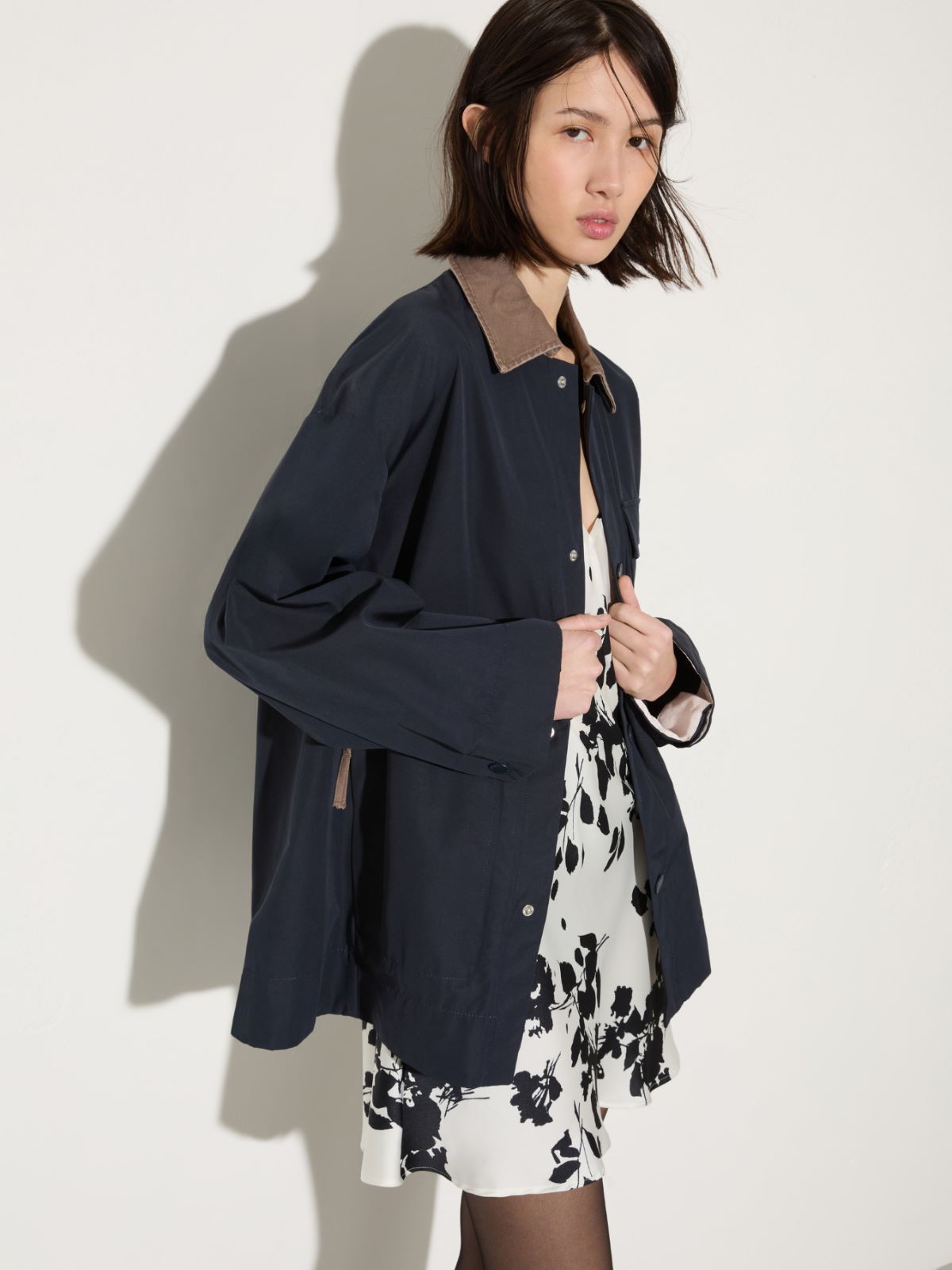 Water-repellent shacket - NAVY - MAX&Co.