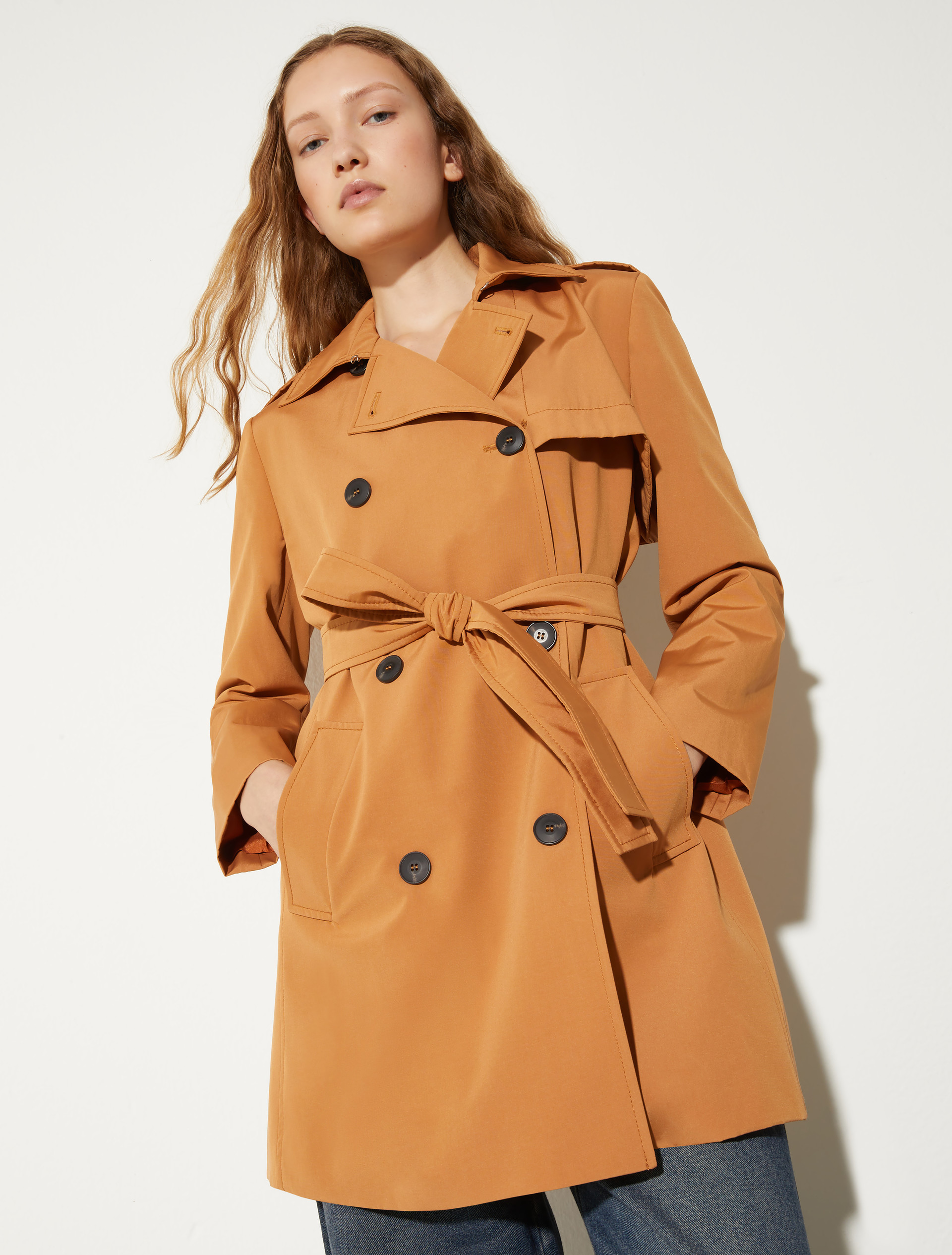 Water-repellent trench coat - TERRA COTTA - MAX&Co.