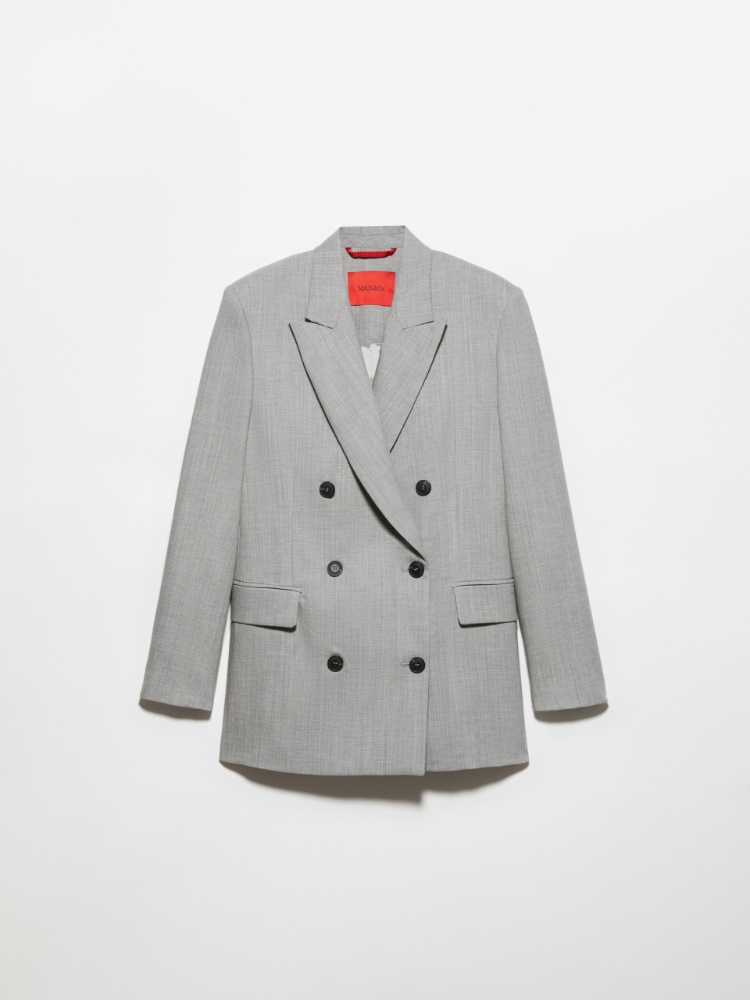 Wool and cotton-blend blazer - GREY - MAX&Co.