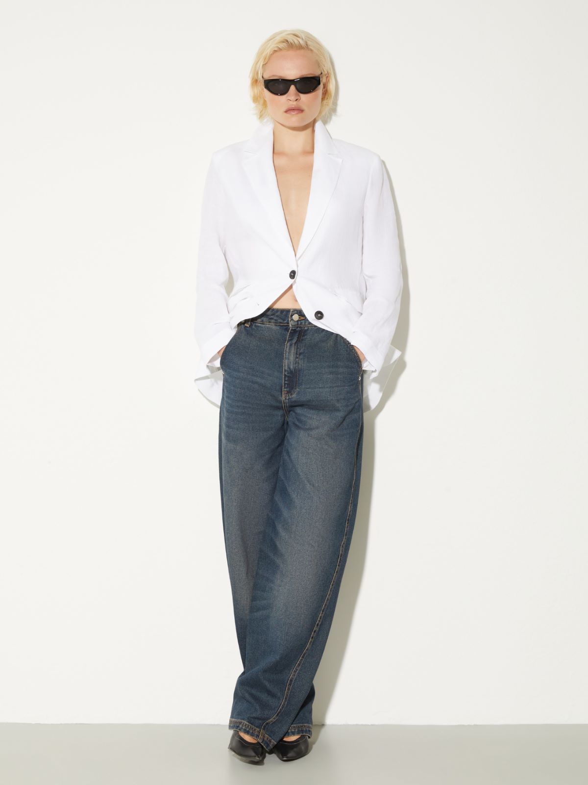 Pure linen blazer - WHITE - MAX&Co. - 4