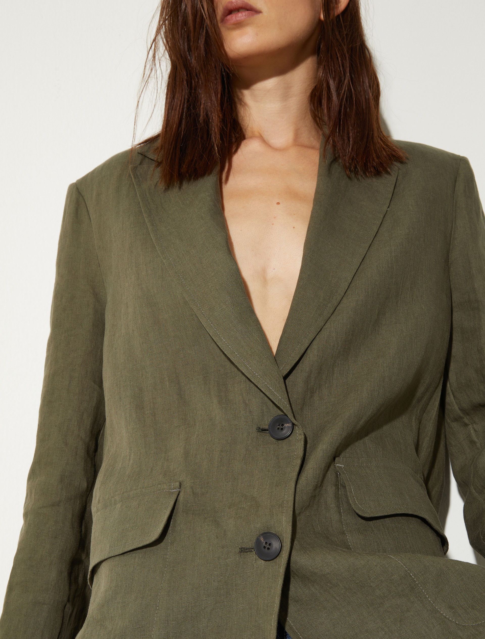 Pure linen blazer - KAKI - MAX&Co. - 3