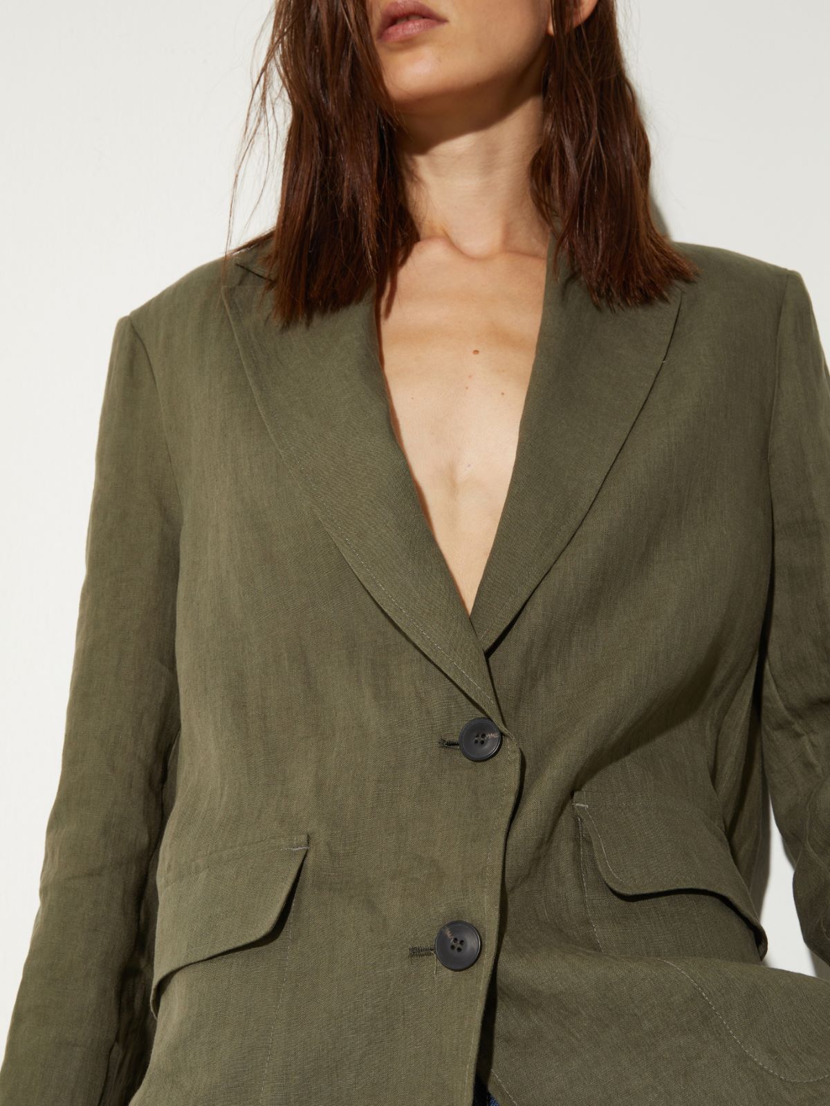 Pure linen blazer - KAKI - MAX&Co. - 3